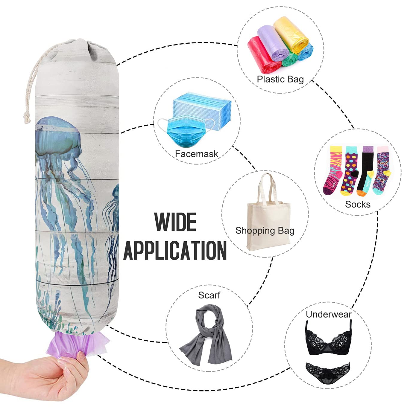 Funny Bag Bag, Grocery Bags Holder Organizer For Shopping Bags, Wall Mount Plastic Bags Storage Container Dispensers, Gift For T