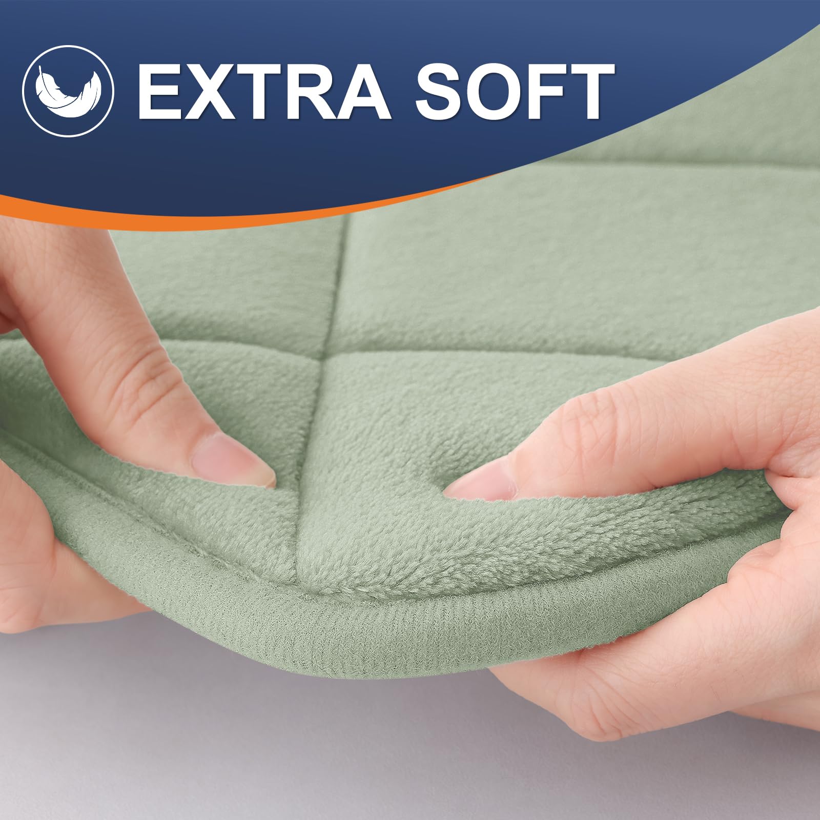 Olanly Memory Foam Bath Mat 30X20, Ultra Soft And Absorbent Bathroom Mat, Machine Washable Bathroom Rugs, Comfortable, Thick Bat