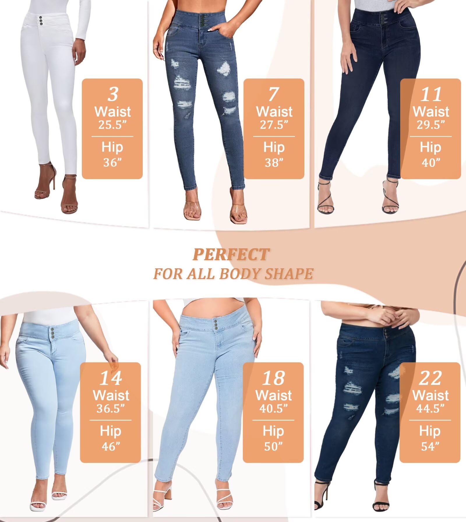 Womens Butt Lift V3 Super Comfy Stretch Denim Jeans P45071Sk Light Wash 7