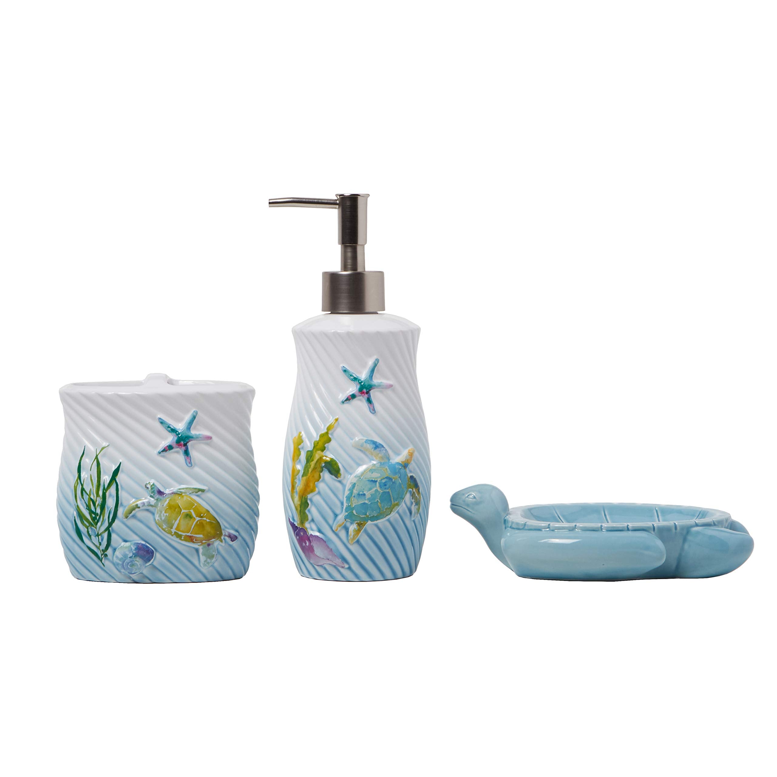 SKL Home by Saturday Knight Ltd. Watercolor Ocean Toothbrush Holder  Multicolored