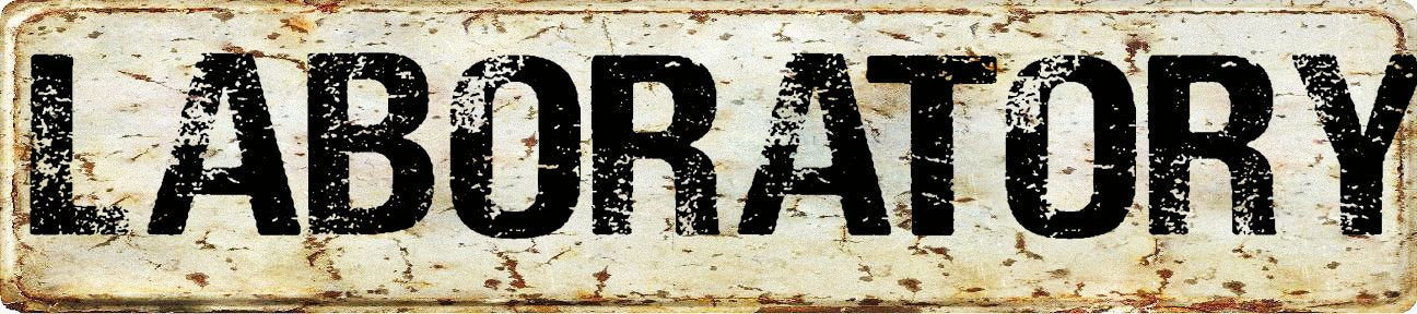 ANY AND ALL GRAPHICS Laboratory Vintage Antique Looking 4x18 Aluminum Novelty Street Sign.