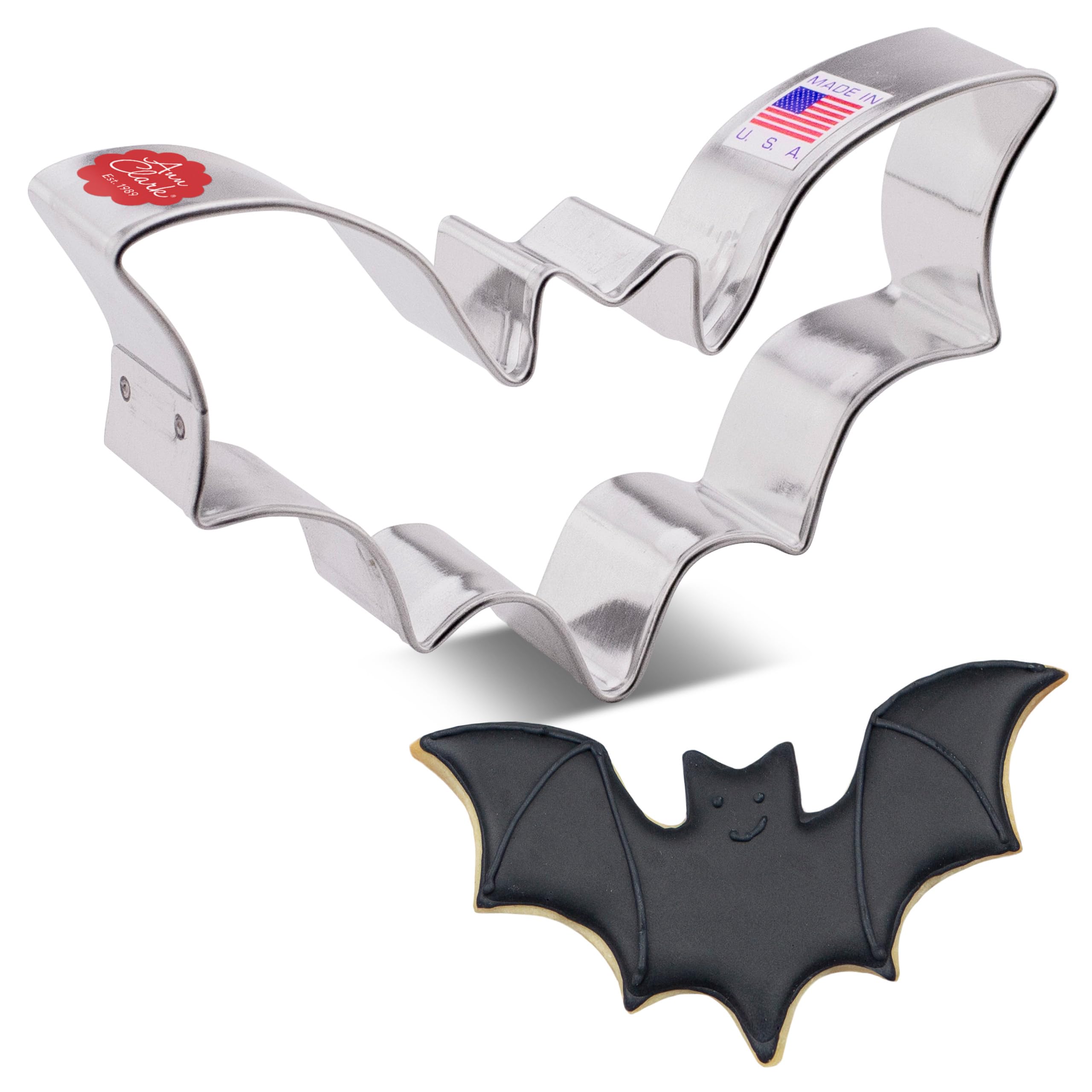 Bat Cookie Cutter, 4.9'' Made In Usa By Ann Clark