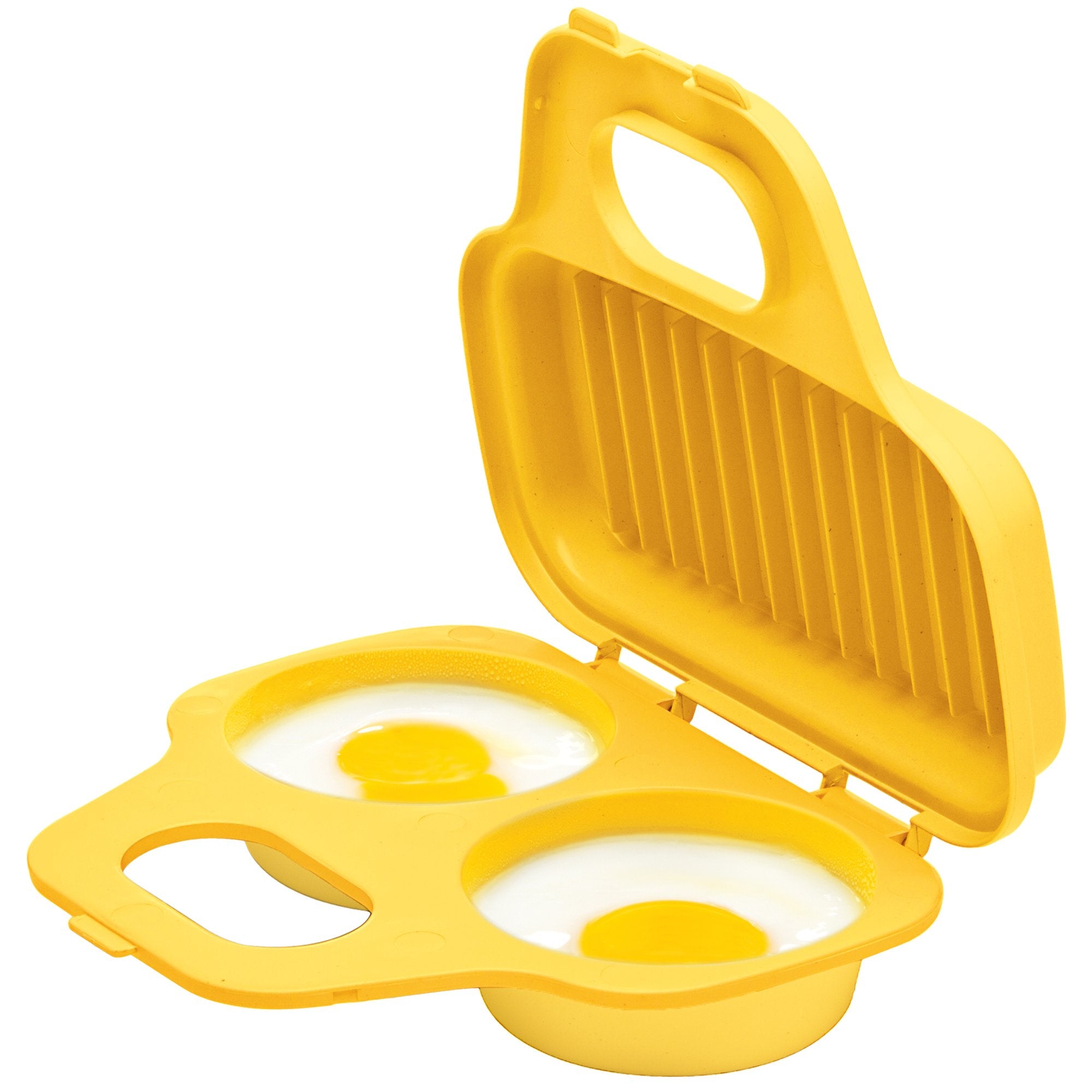 Progressive International Prep Solutions Microwave Egg Poacher, Yellow Easy-To-Use, Low-Calorie Breakfasts, Lunches And Dinner,
