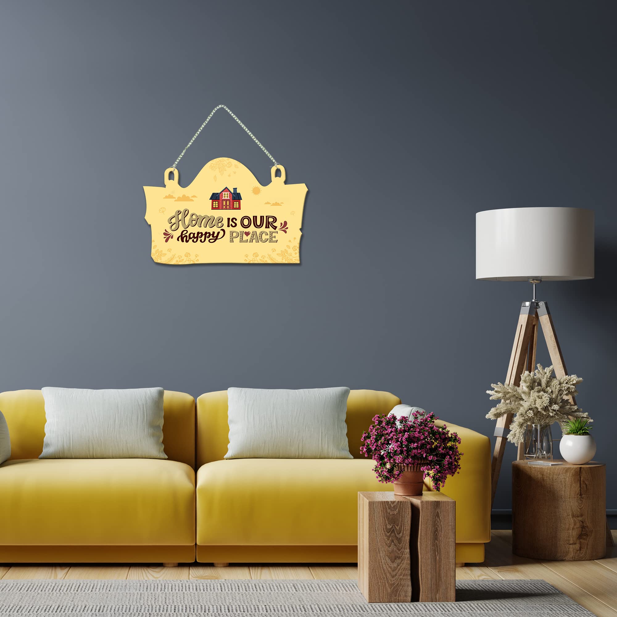 Artvibes Loving Home Quotes Wooden Wall Hanger for Home Decor | Office | Gifts | Bedroom | Wall Art for Living Room Wall | Decor