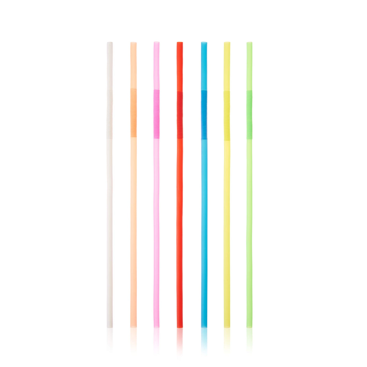 True Ultra Bendy Disposable Flexible Long Straws For Cocktails Smoothies Iced Coffee, Home Bar, Party Supplies, Set Of 50, Multi