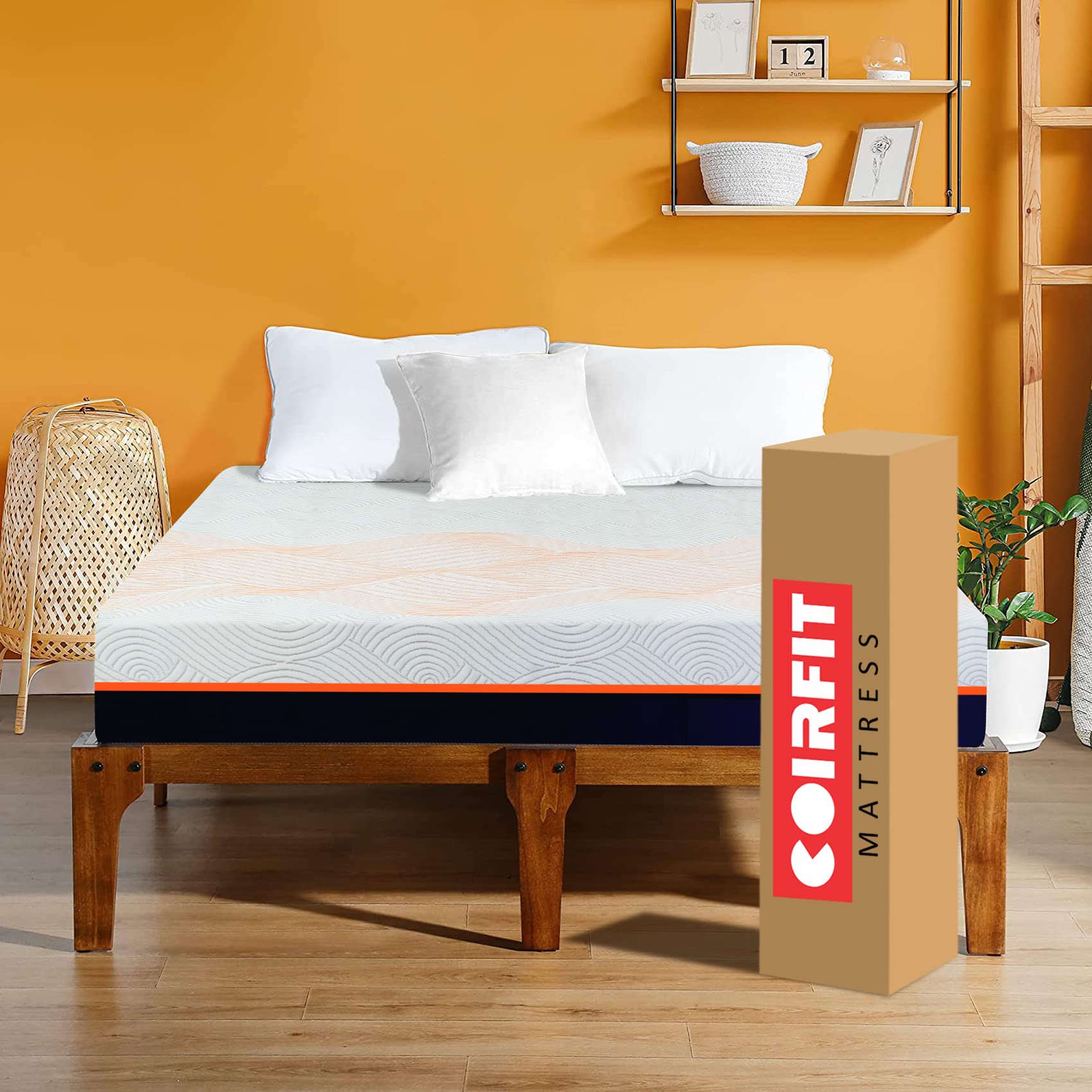 Coirfit Naturale 100% Natural Pincore Latex Eco Friendly 7Zone Sleeping System 6 King Size Mattress with All Organic Outer Fab