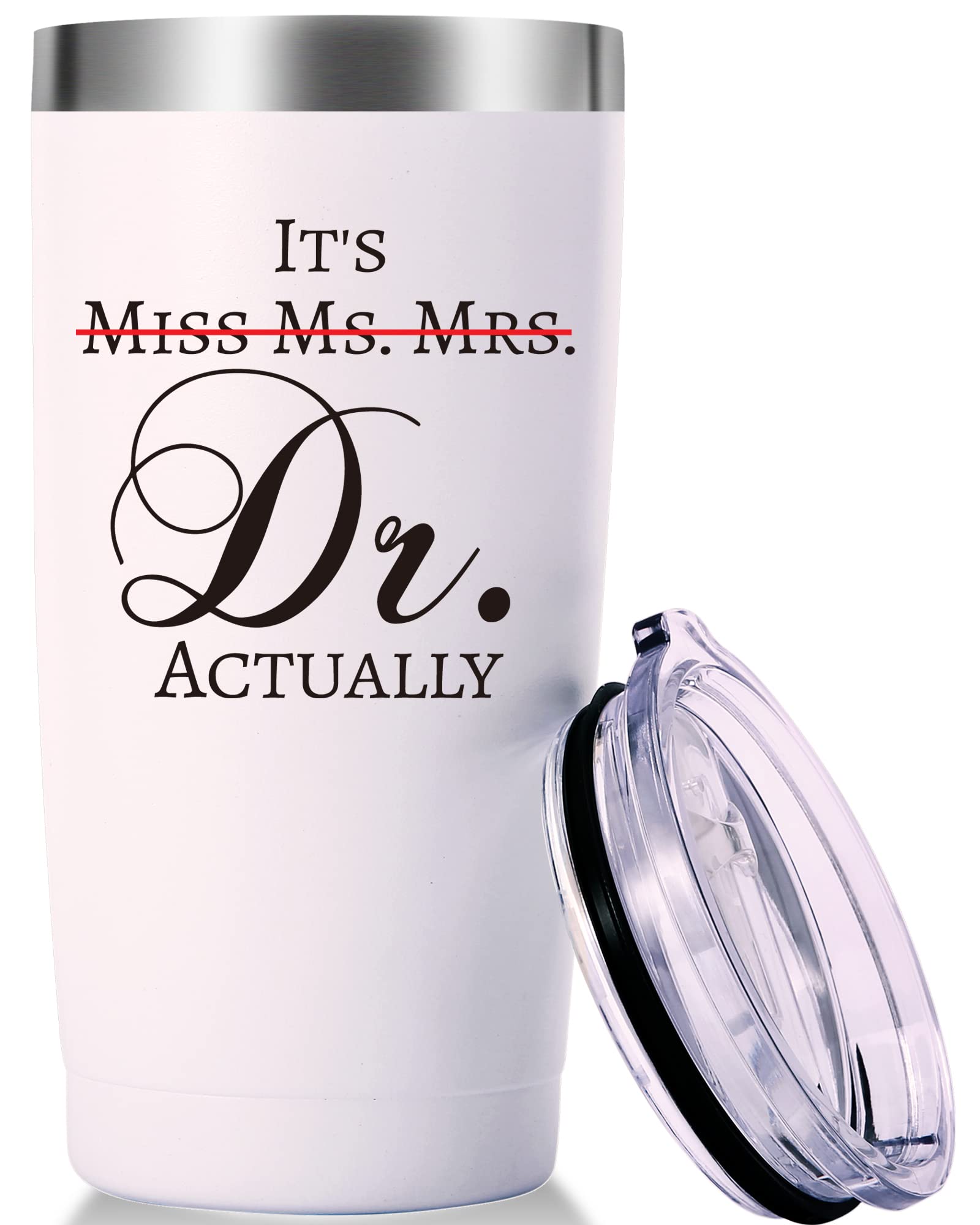 Amzushome Doctor Gifts Travel Tumbler.It'S Miss Ms Mrs Dr Actually Mug.Doctor,Doctor Retirement,Medical School Graduation Gifts.