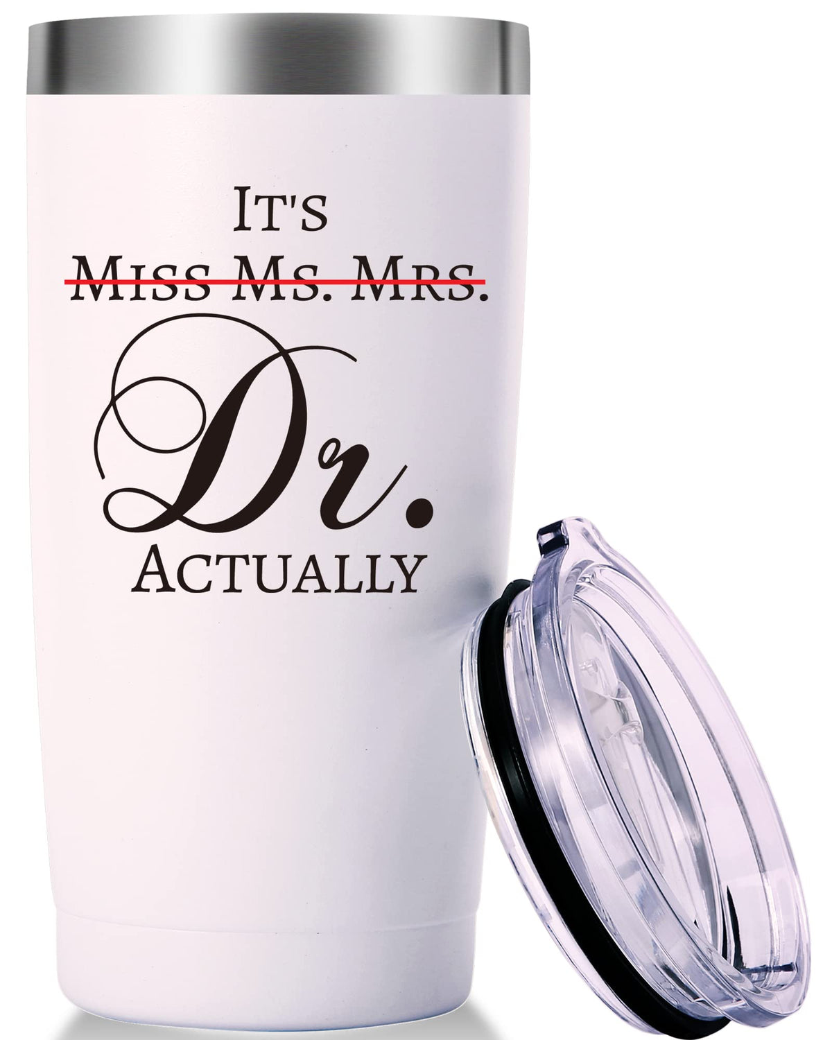 Amzushome Doctor Gifts Travel Tumbler.It'S Miss Ms Mrs Dr Actually Mug.Doctor,Doctor Retirement,Medical School Graduation Gifts.