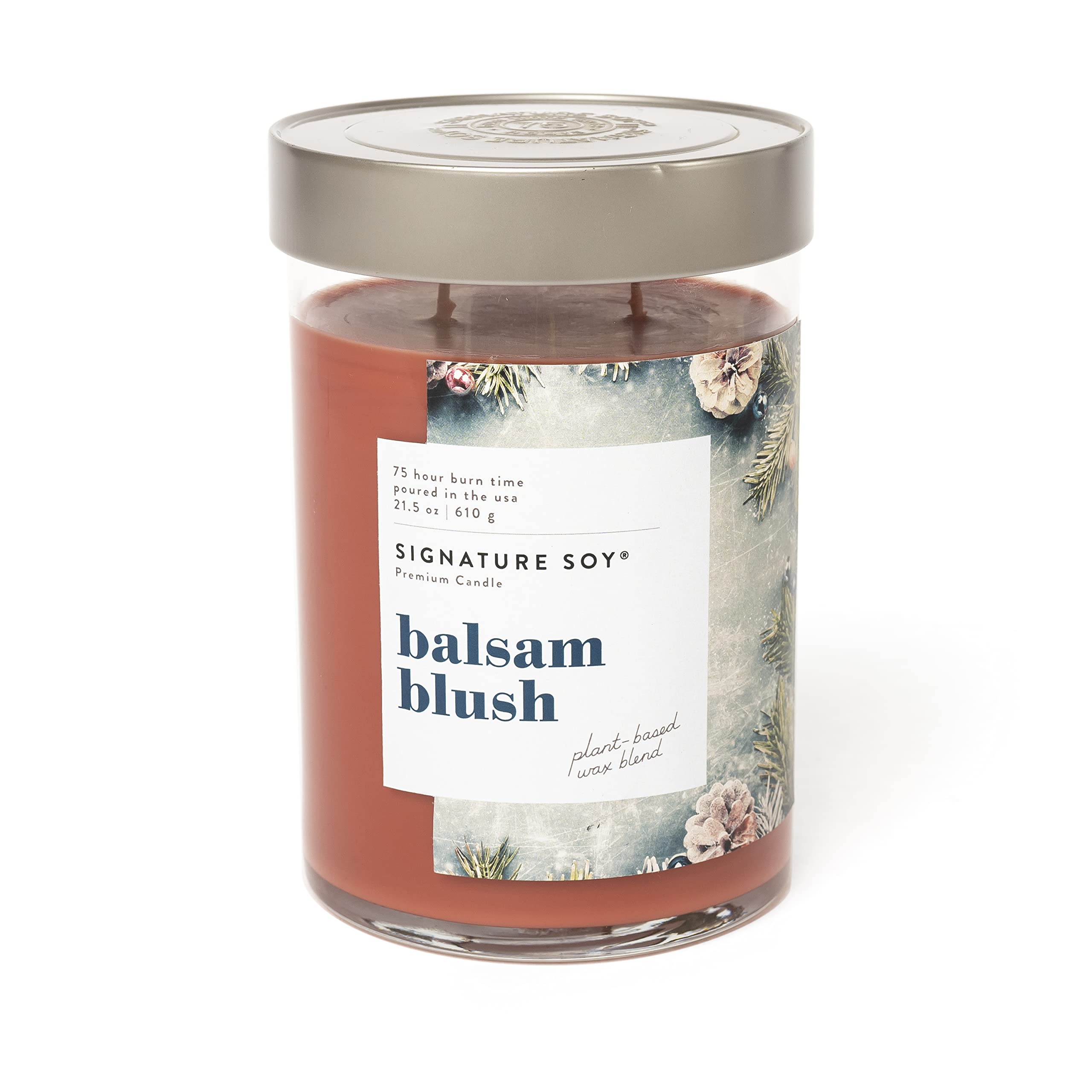 Signature Soy Lidded Balsam Blush Scented Candle, Extra Large Jar