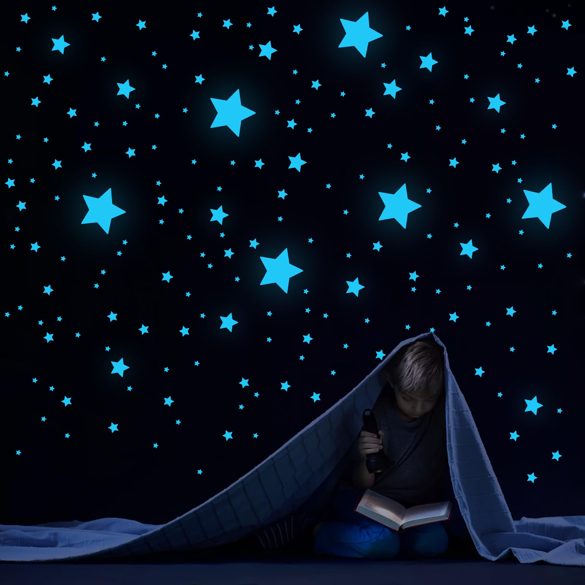 421Pcs Glow In The Dark Stars Ceiling Stars Glow In The Dark Space Planet Universe Galaxy Wall Decals Ultra Glow In The Dark Wal