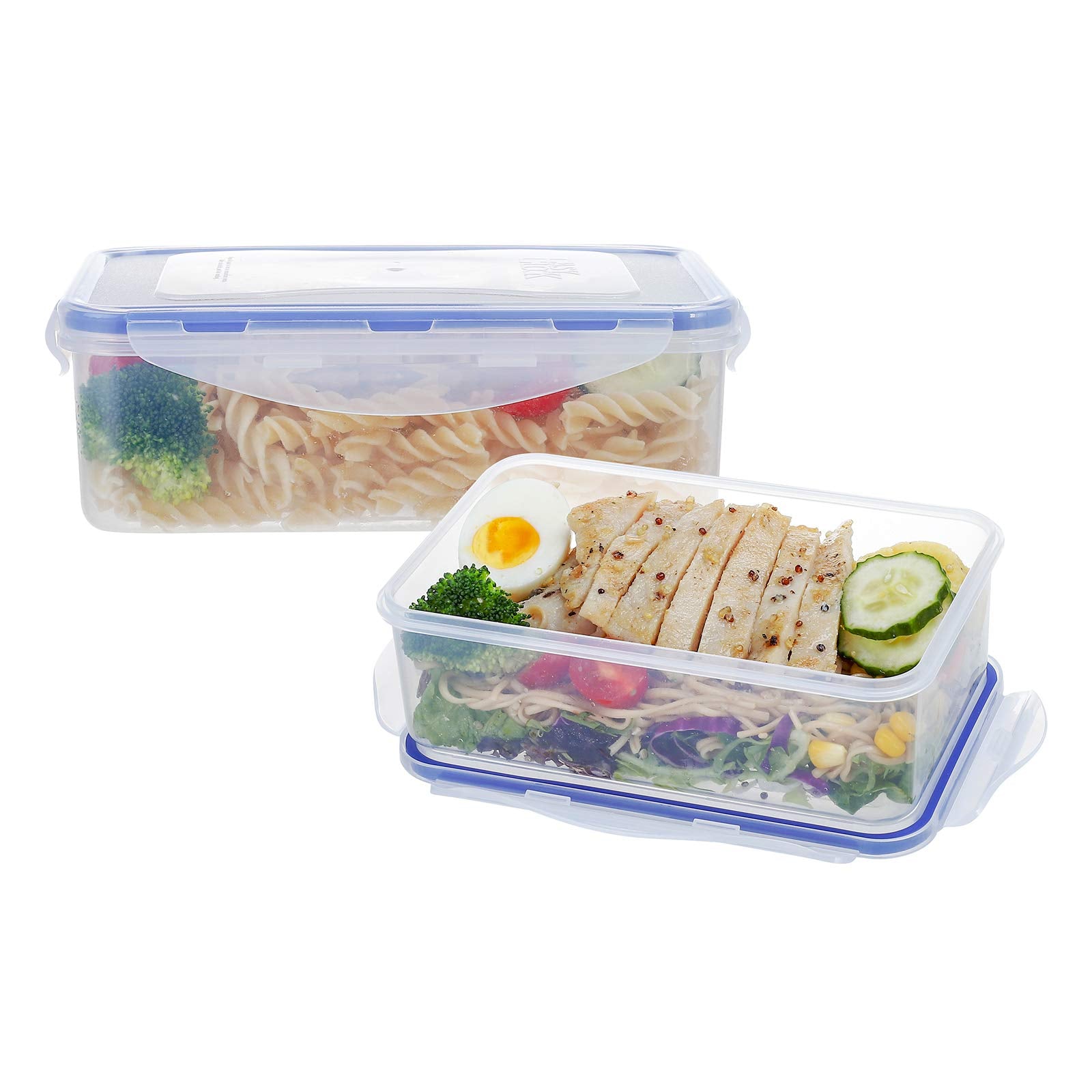 Kigi ?3 Pack? 40Oz Collapsible Bento Box Food Storage Containers With Lids Airtight Meal Prep Containers,Microwave Safe (40.6Oz*