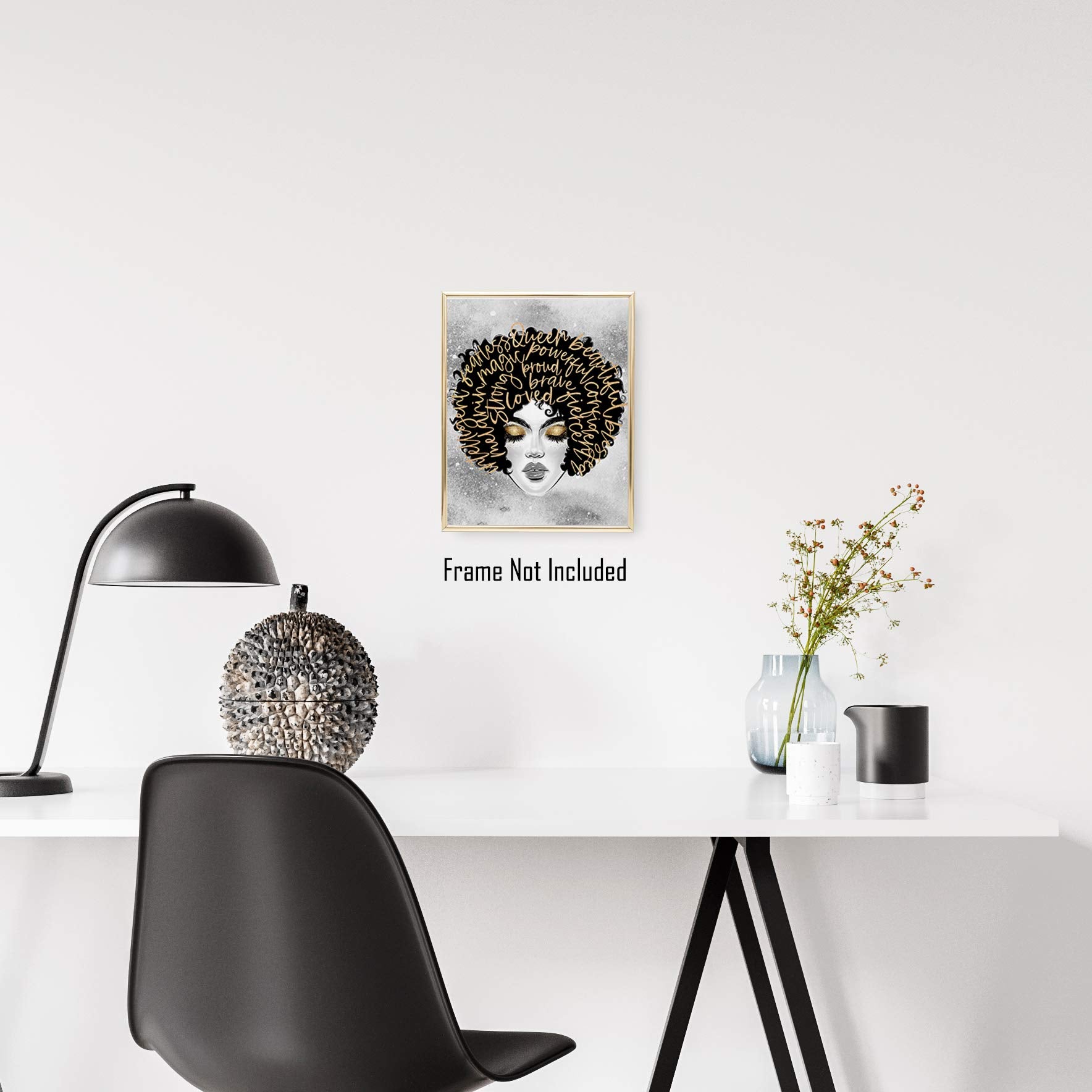 Brooke & Vine African American Black Woman Wall Decor Art Prints (Unframed 8 X 10) Gift For Women Teen Girl Room Inspirational P