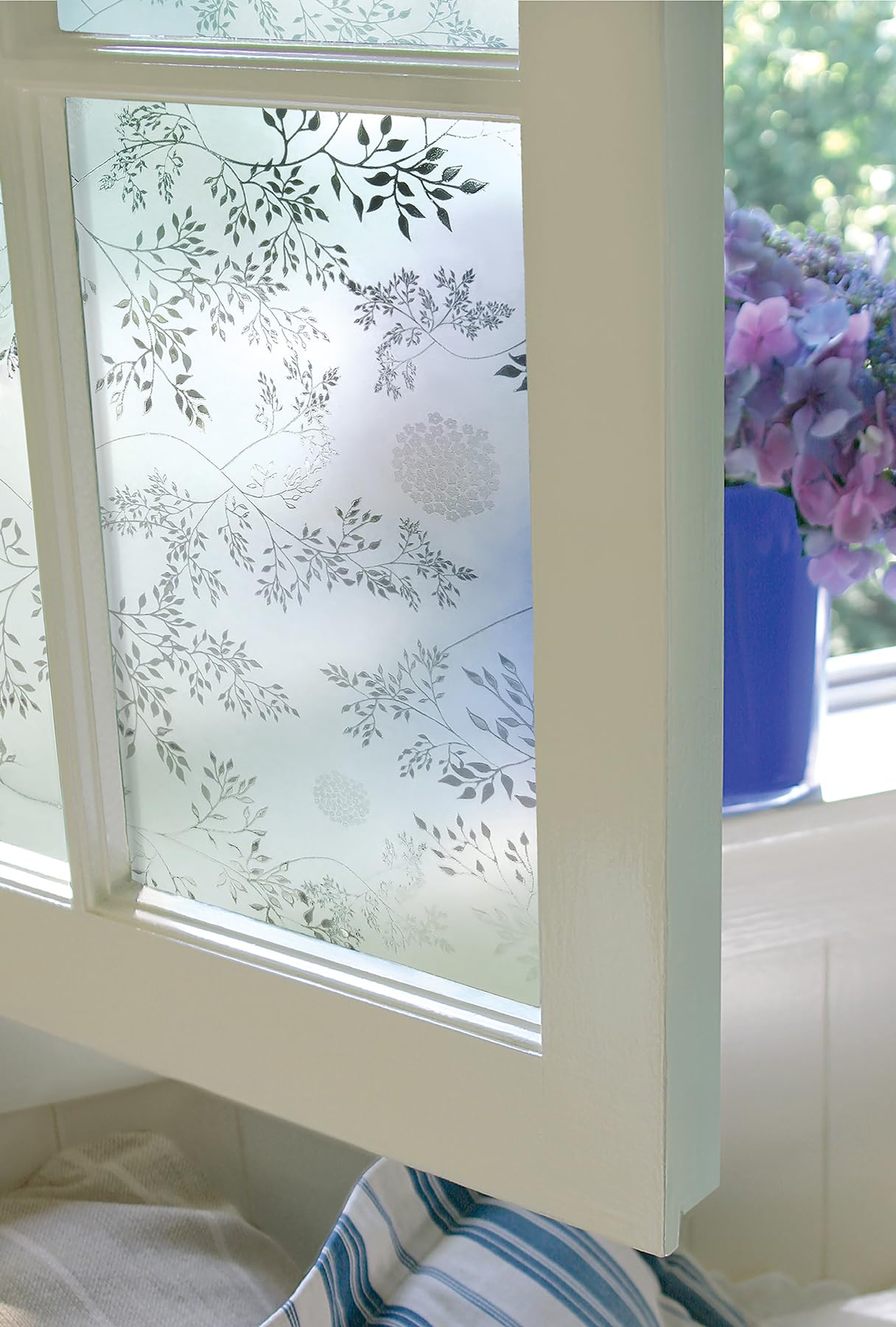 Artscape Elderberry | Decorative Privacy Window Film with Textured Glass Pattern | Non-Adhesive & UV Protection | Easy to Apply 