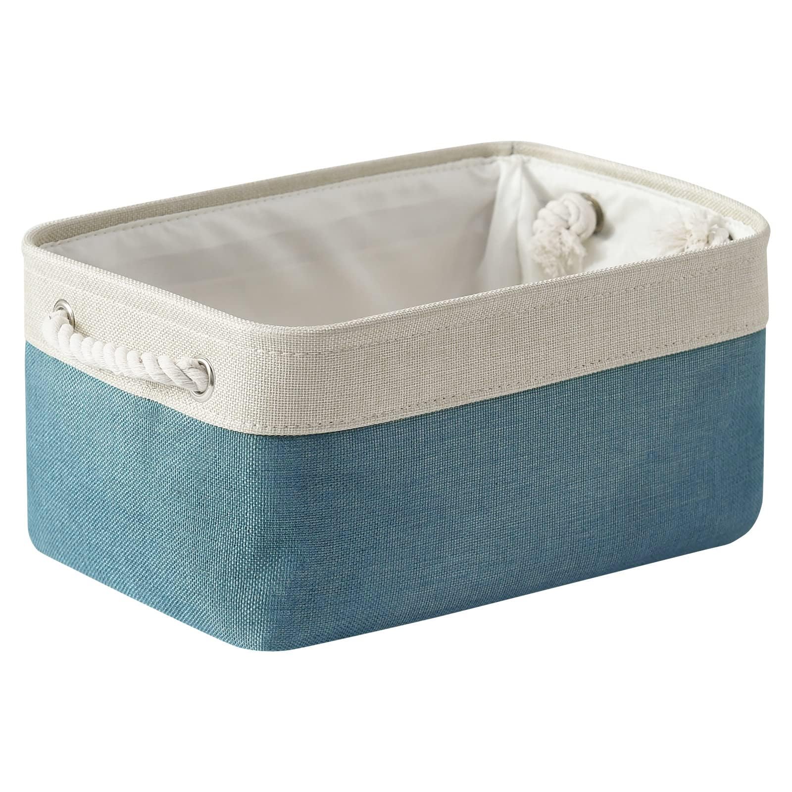 Thewarmhome Fabric Storage Bin With Handles,Storage Basket For Home Storage And Organization, Shelf Basket With Cover For Living