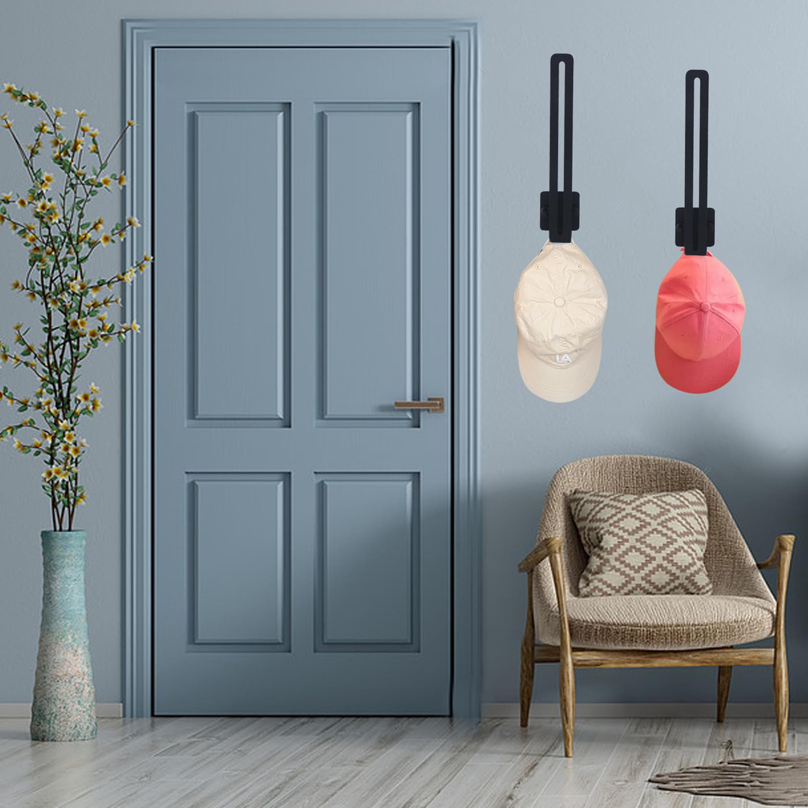 Syxupumi 2 Pack Hat Racks For Baseball Caps Wall