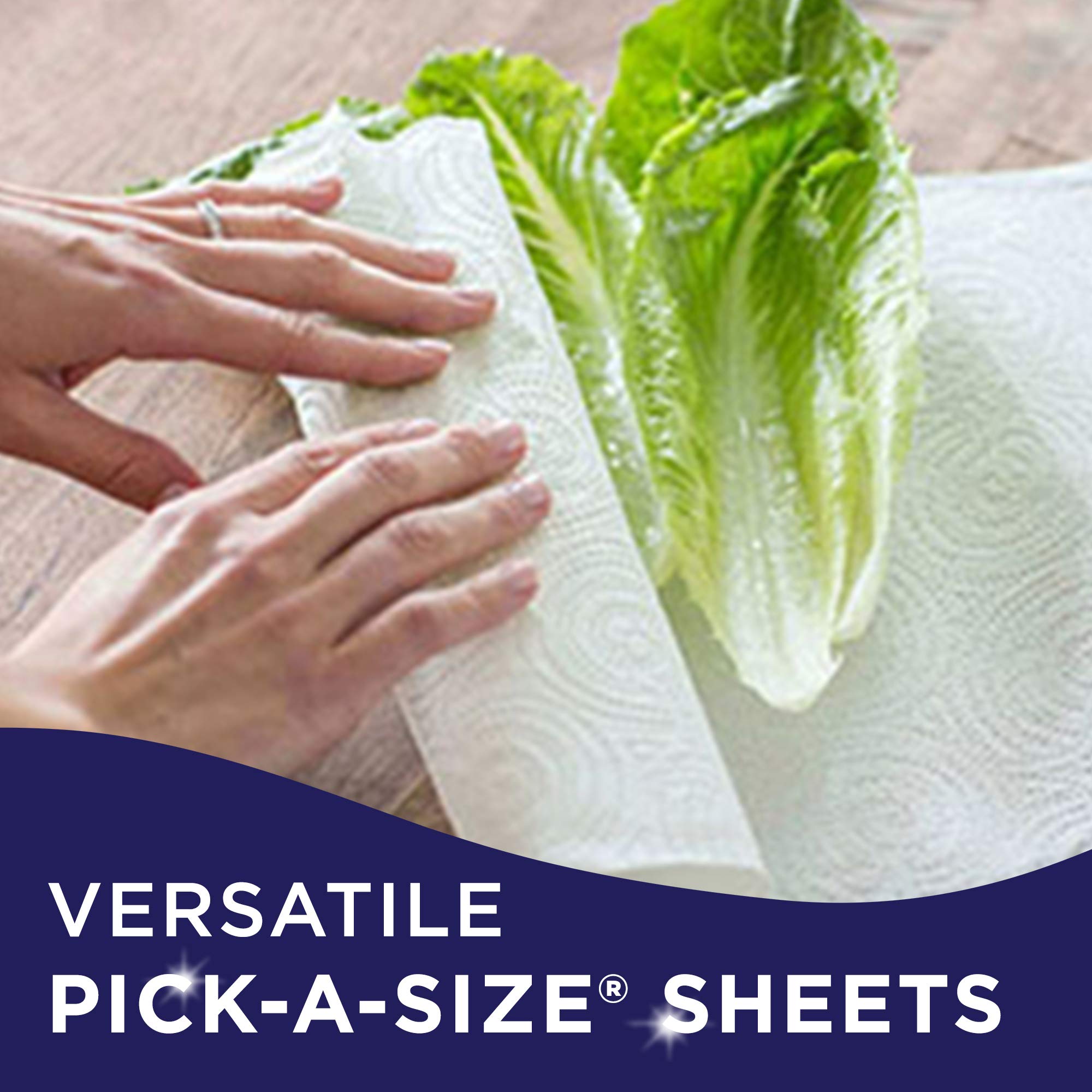 Sparkle Pick-A-Size Paper Towels, 2 Rolls = 4 Regular Rolls (Pack Of 24 Rolls), Everyday Value Paper Towel With Full And Half Sh