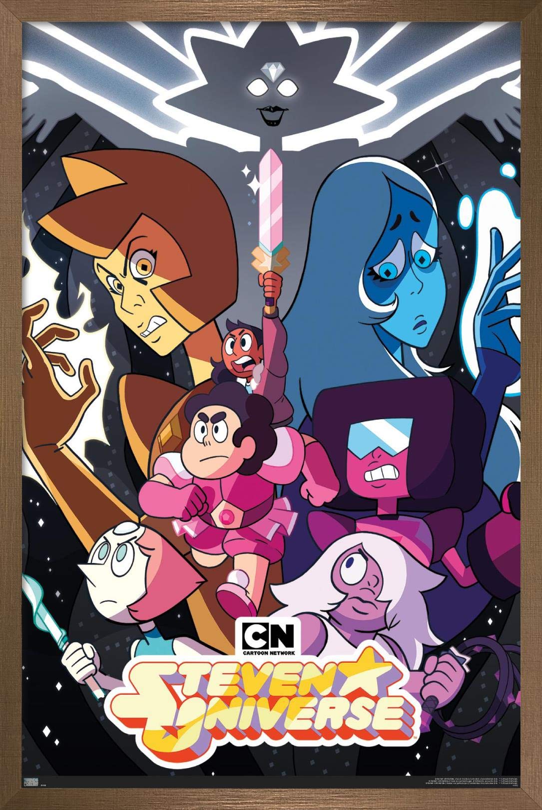 Trends International Steven Universe - One Sheet Wall Poster, 22.37'' X 34.00'', Bronze Framed Version