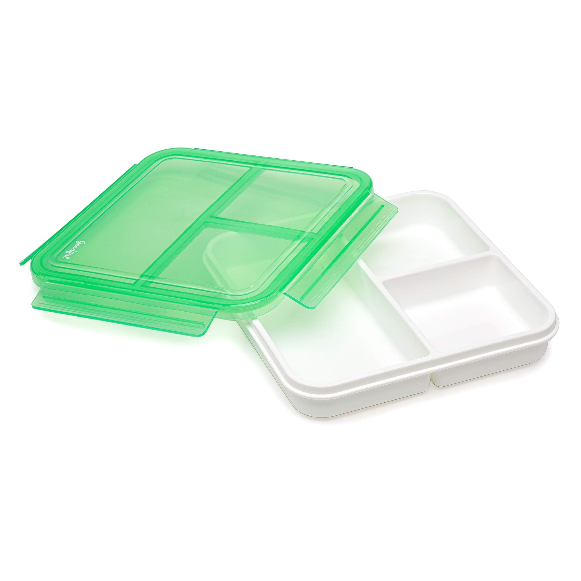 Goodful Reusable Lunch Container With 3 Compartments, Bpa-Free, Leak-Proof Lid, Easy To Open And Close, Microwave Safe, Dishwash