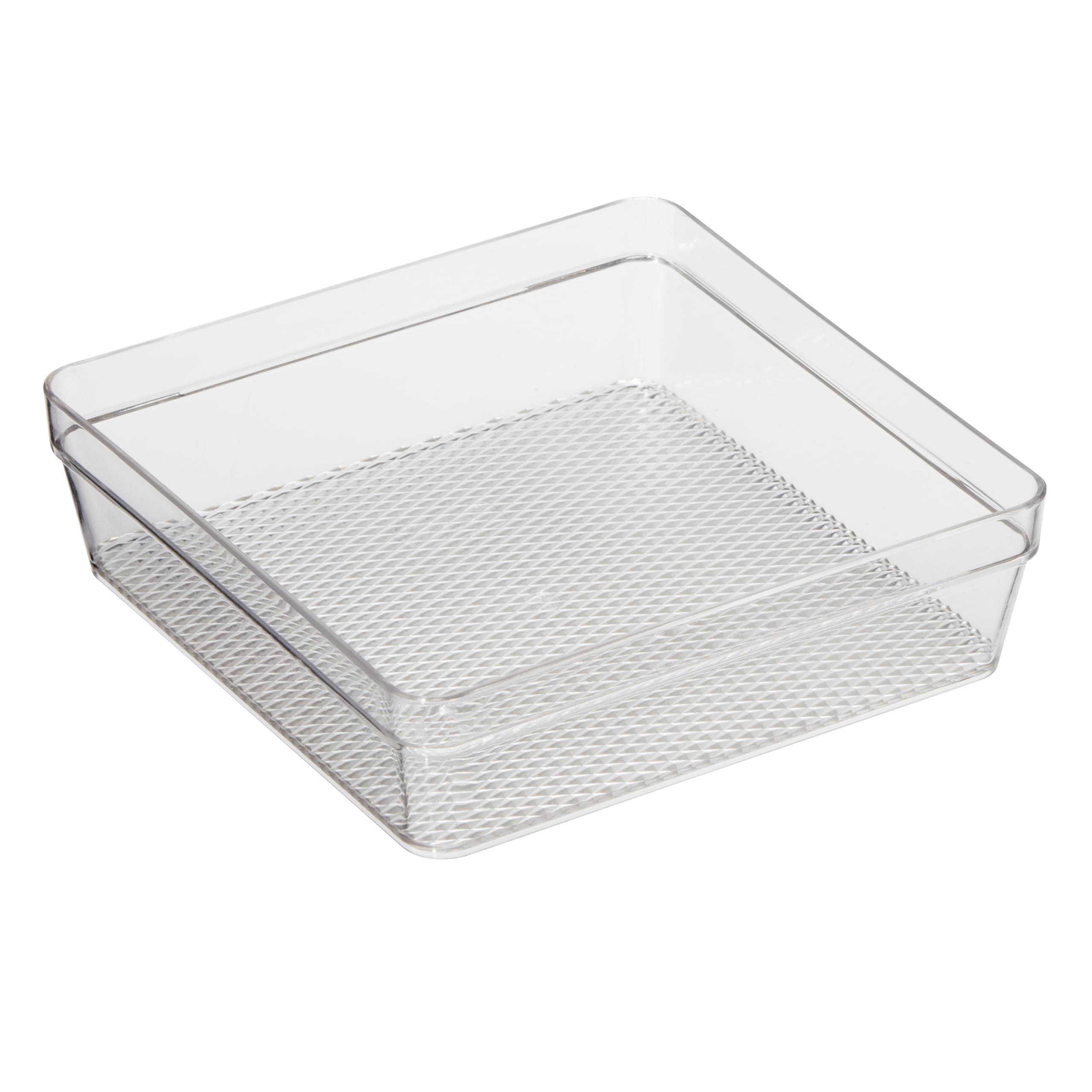 Oggi Clear Drawer Organizer - 6'' X 6.25''- Ideal For Organizing Kitchen Drawers, Office, Desk, Silverware, Kitchen Utensils, Co