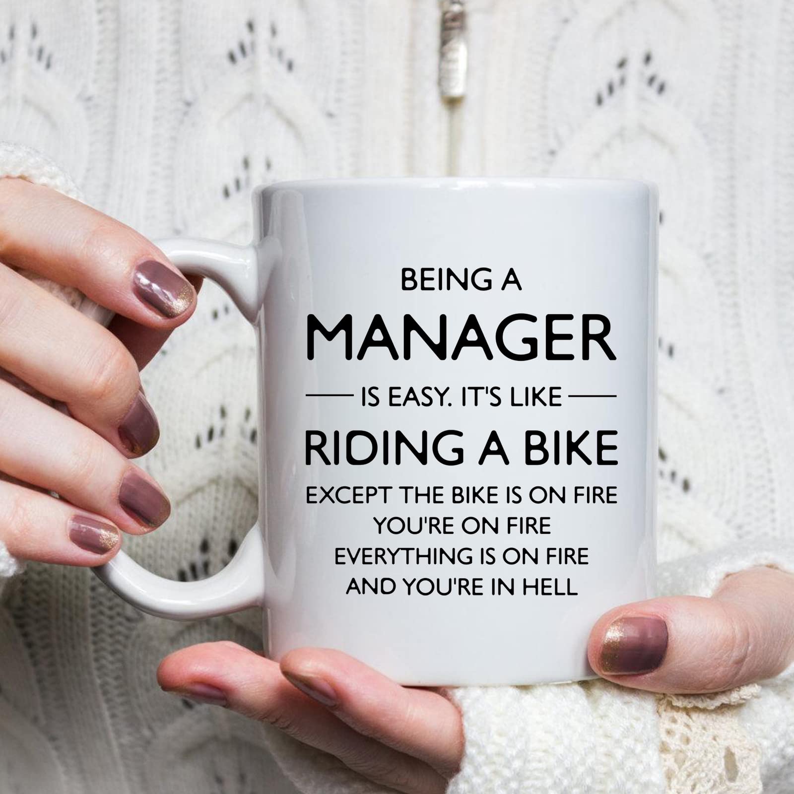 Shqiueos Boss Day Manager Gifts-Being A Manager Is Easy Coffee Mug  Funny Gifts for Manager Boss Leader Boss Lady  Manager Gift for Women Men  Appreciation Manager Gifts Idea  Manager Cup (White 11Oz)