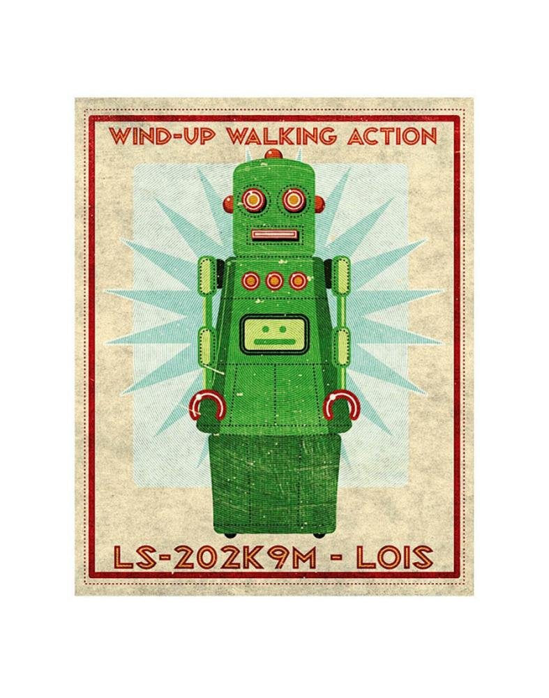 Lois Box Art Robot By John W. Golden 10''X8'' Art Print Poster