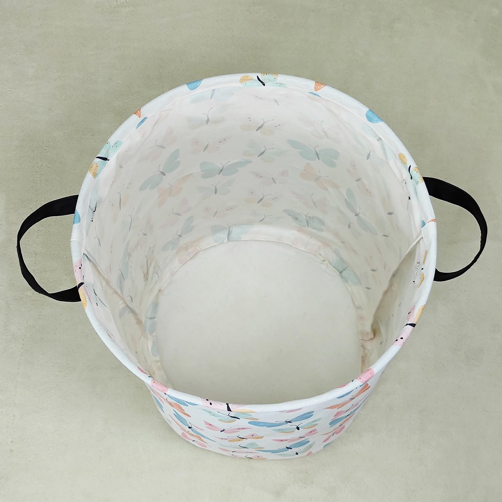 Onoev Round Waterproof Laundry Basket,Laundry Hampers With Handle,Gift Basket,Suitable For Children'S Room And Toy Storage (Colo