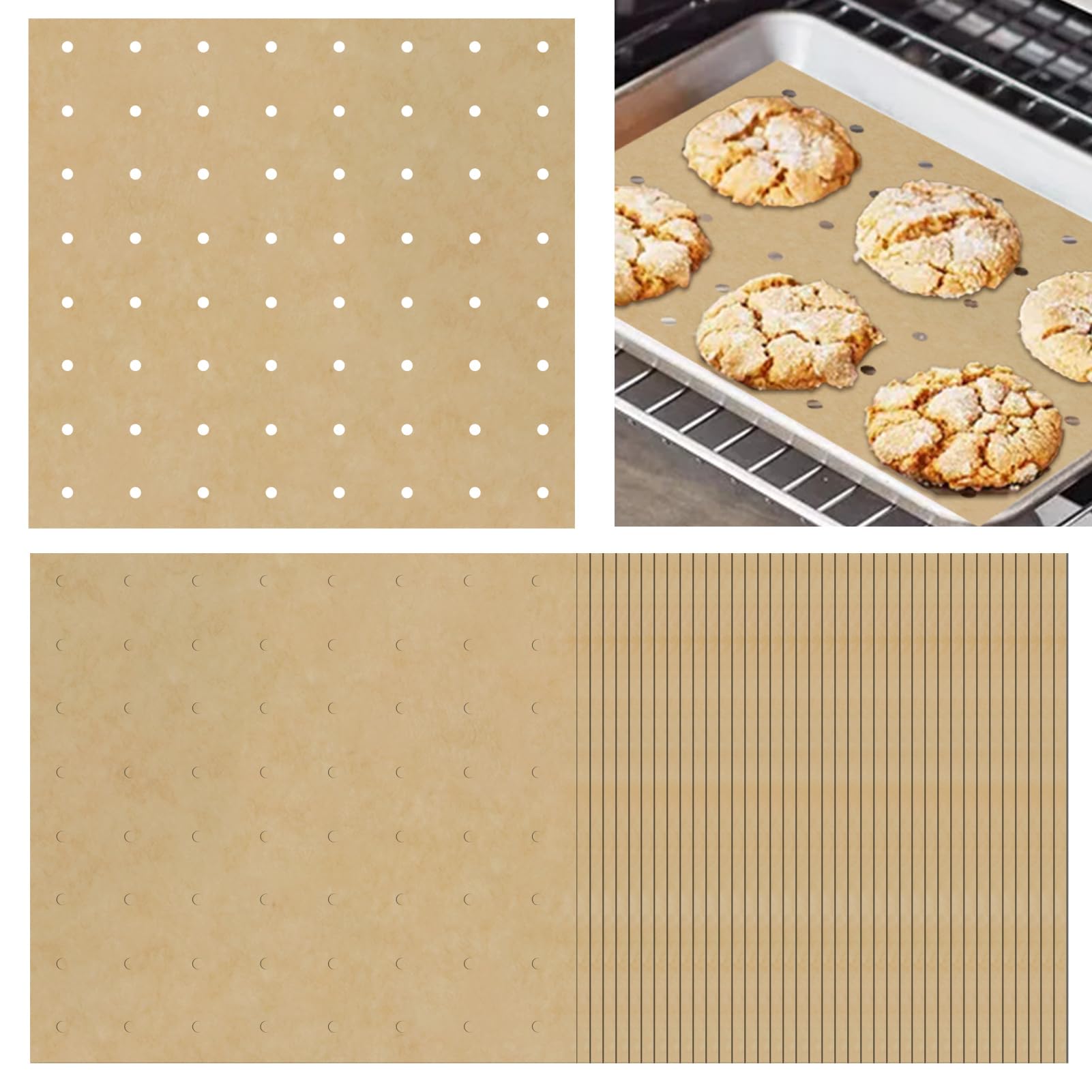 120 Sheets Air Fryer Oven Liners 11 X 12 Disposable Air Fryer Parchment Paper Liners Rectangle Non Stick Parchment Baking Paper