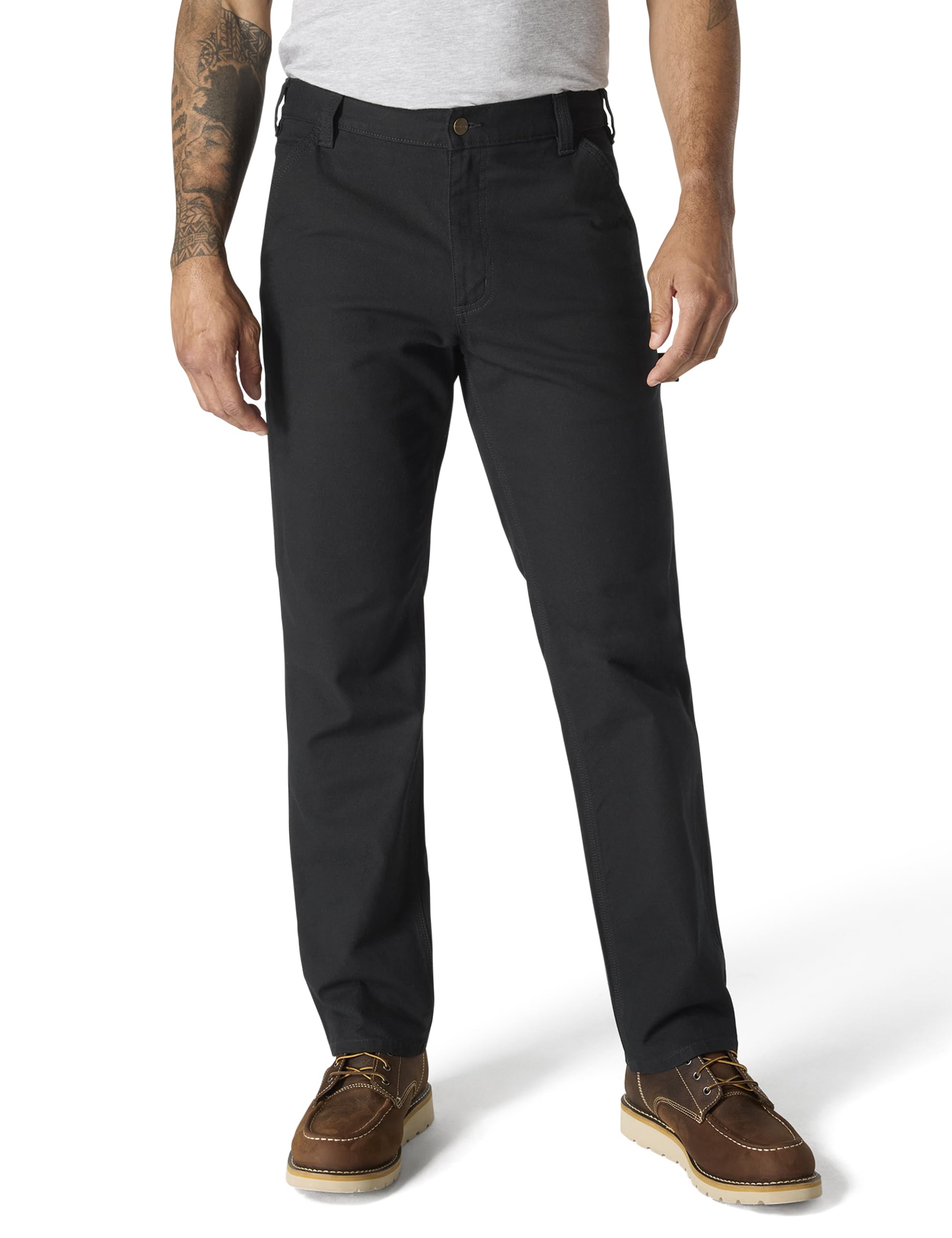Carhartt Mens Rugged Flex Relaxed Fit Duck Utility Work Pant, Black, 35 X 30