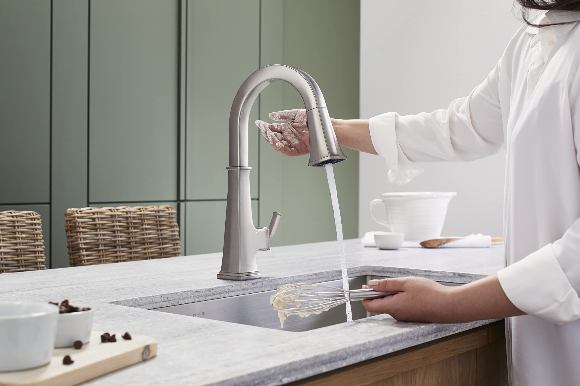 Kohler Tone Pull Down Kitchen Faucet W/Konnect
