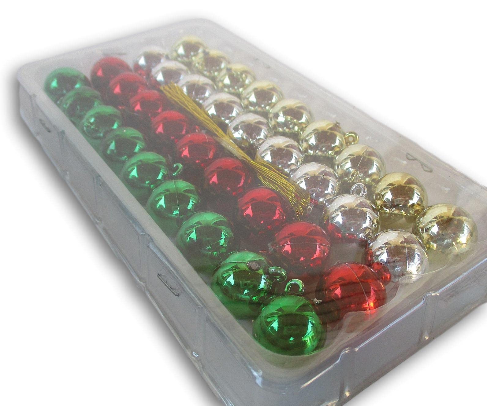 Multi-Color Mini Ball Ornaments - 36 Count