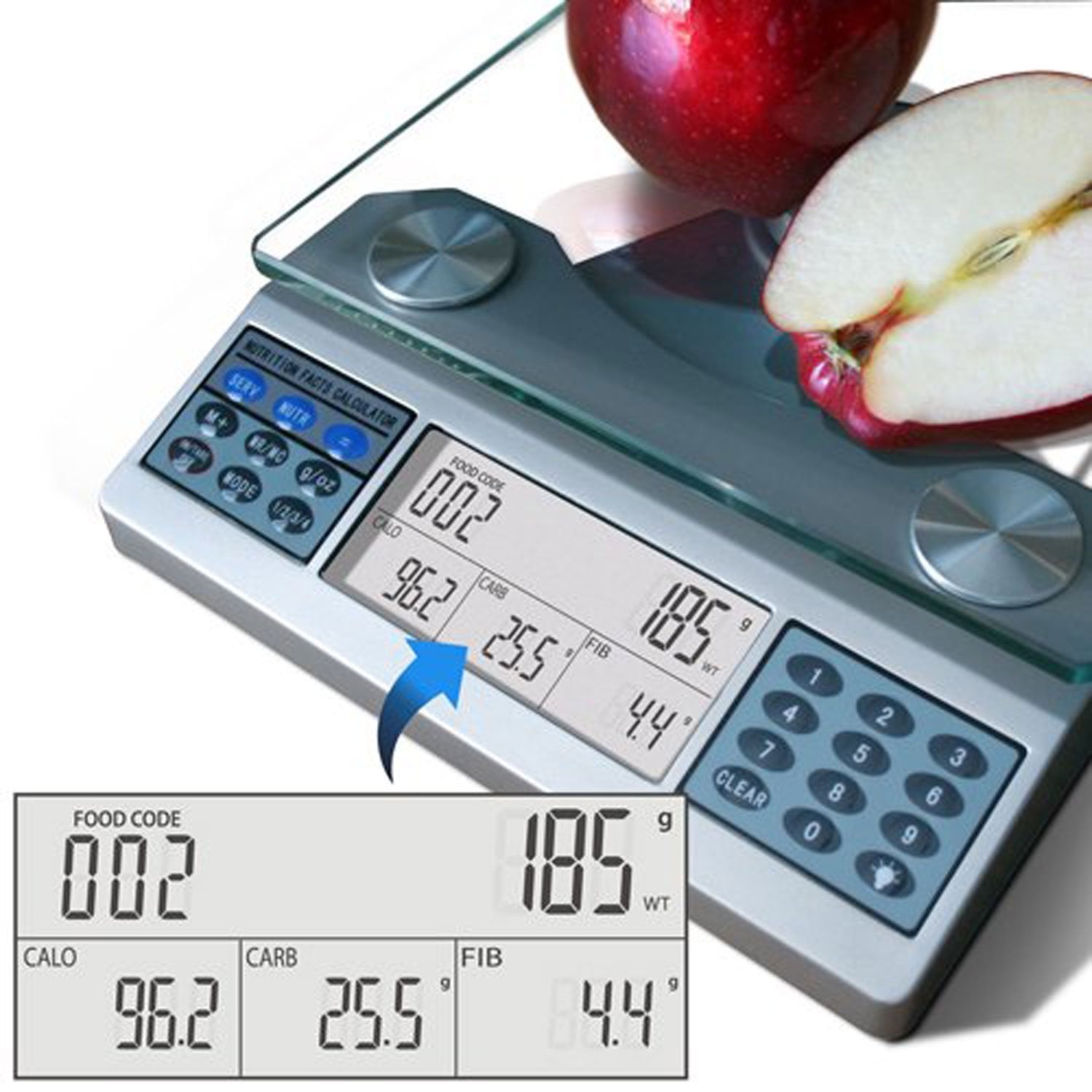 Eatsmart Digital Nutrition Food Scale With Professional Food And Nutrient Calculator