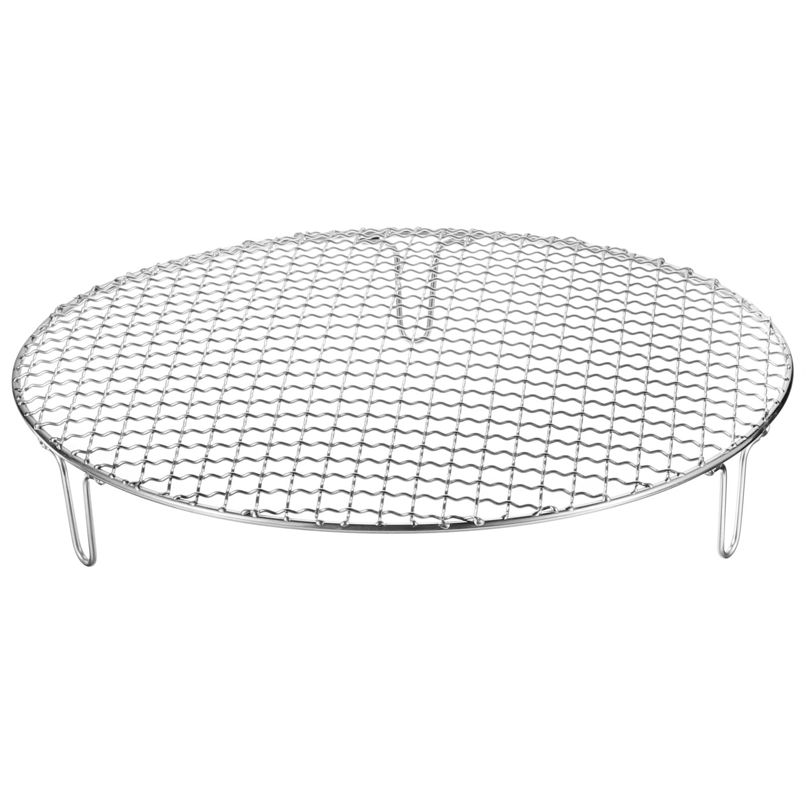 HARFINGTON Round Cooking Rack 13.8inch Stainless Steel Cross Wire Barbecue Grill Net with 50mm Legs for Cooking Baking Steaming