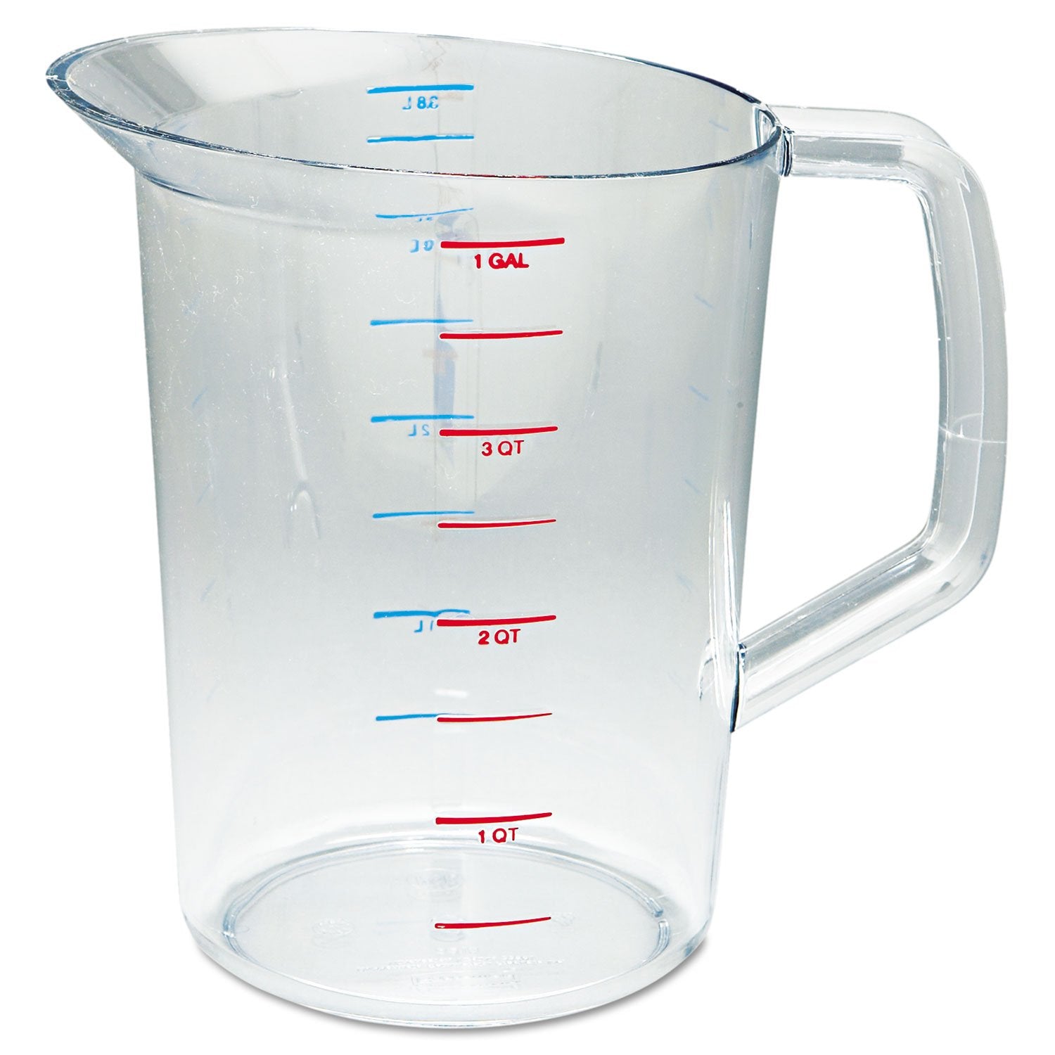 Rubbermaid Commercial Products Bouncer Clear Measuring Cup, 16-Cup/4-Quart, Clear, Strong Food Grade, Easy Read for Liquid/Dry I