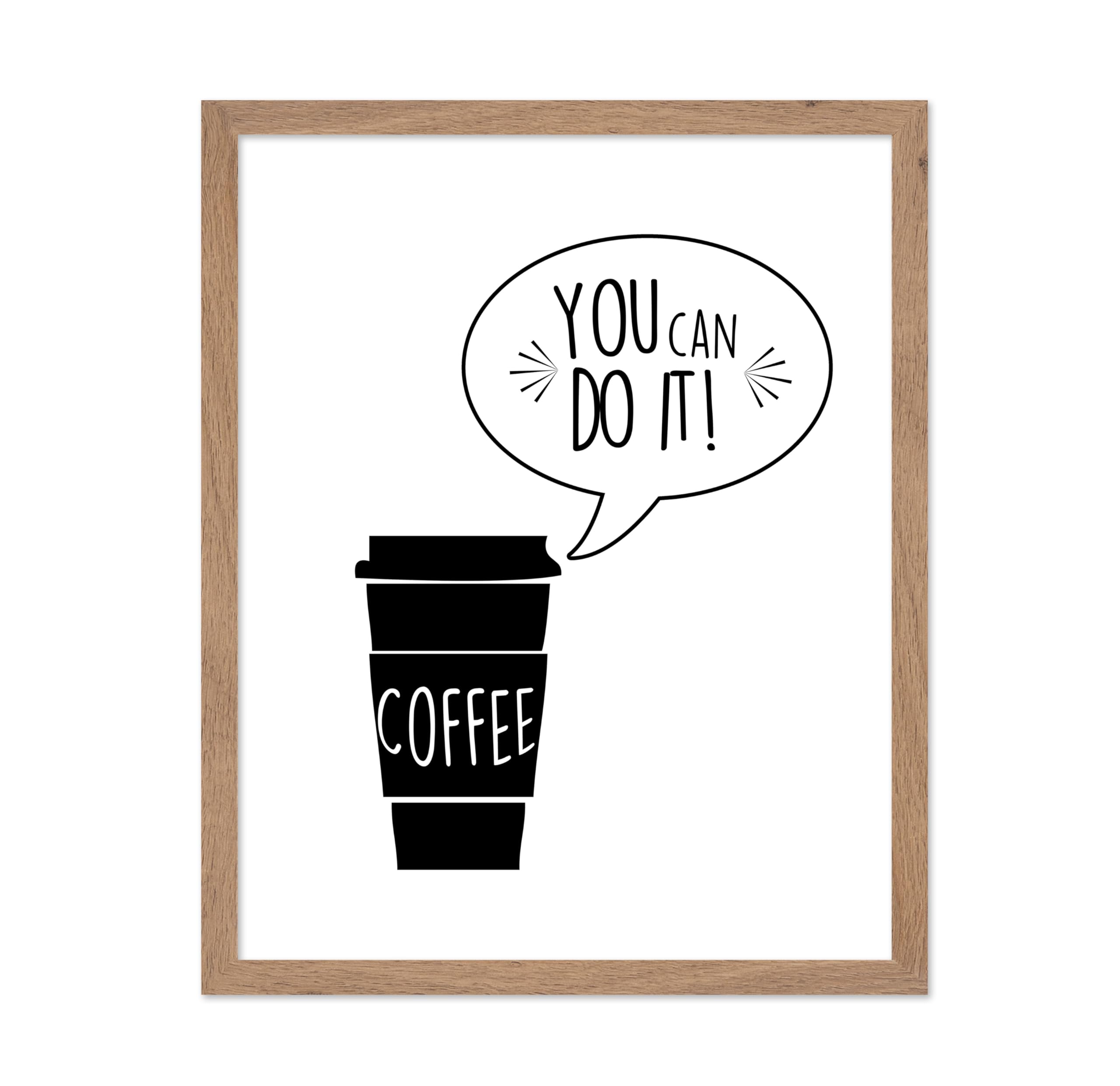 Poster Master Motivational Poster - Inspirational Print - Gift for Barista, Friend - You Can Do it, Coffee, Funny, Quote - Wall 