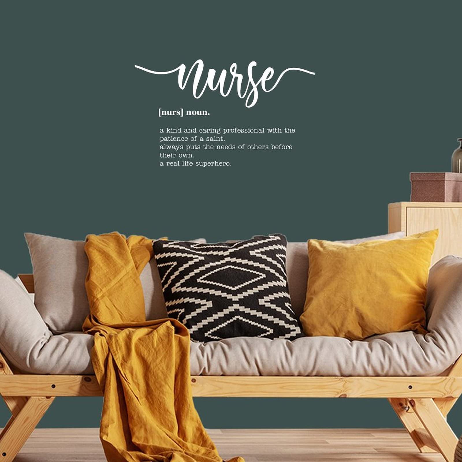 Nurse Word Definition Meaning Wall Decor Stickers Definition Quote Quotes Vinyl Wall Decals for Living Room Kids Rooms Girls Boys Wall Art Home Decor Housewarming Gift 12x12in