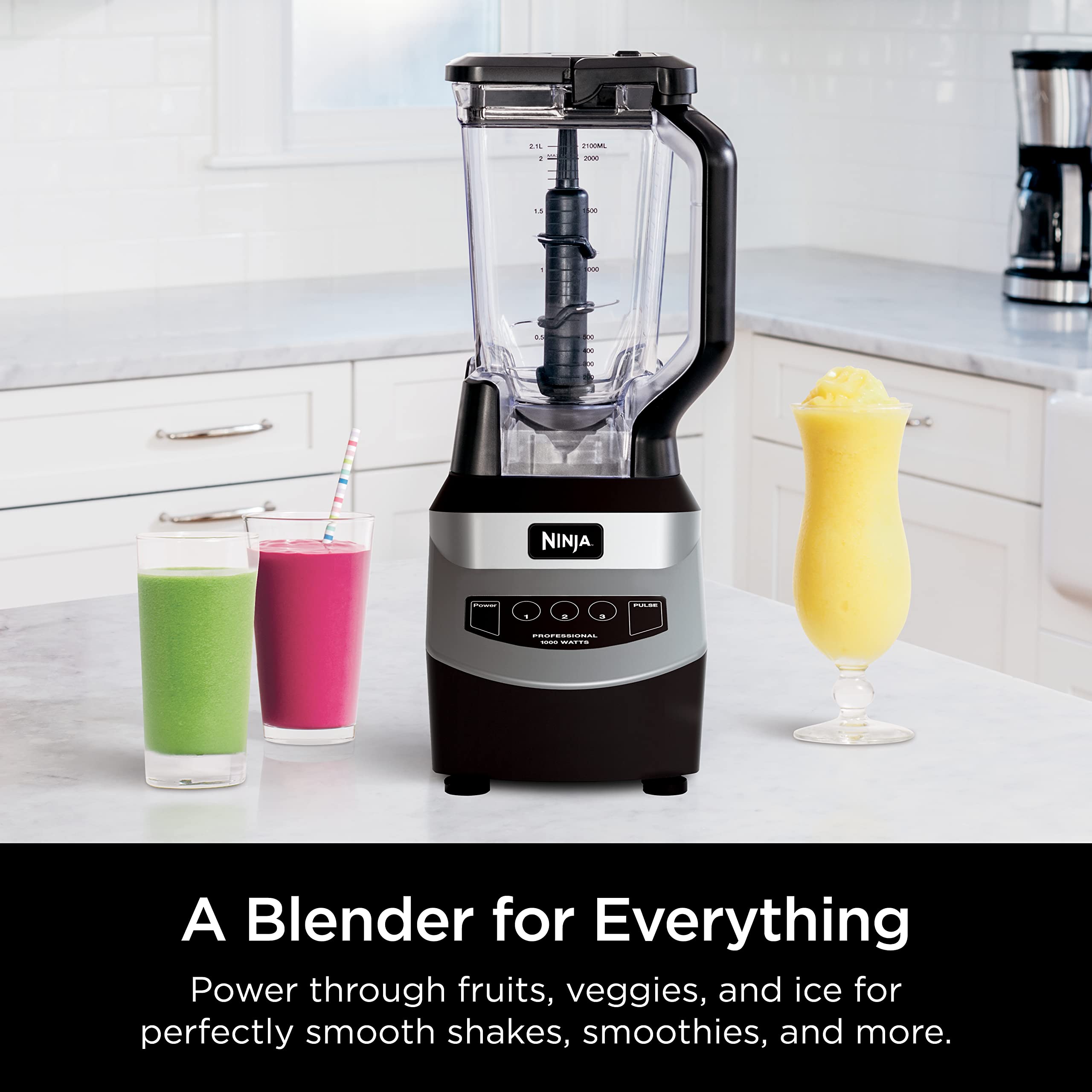Ninja Nj601Amz Professional Blender With 1000-Watt Motor & 72 Oz Dishwasher-Safe Total Crushing Pitcher For Smoothies, Shakes &