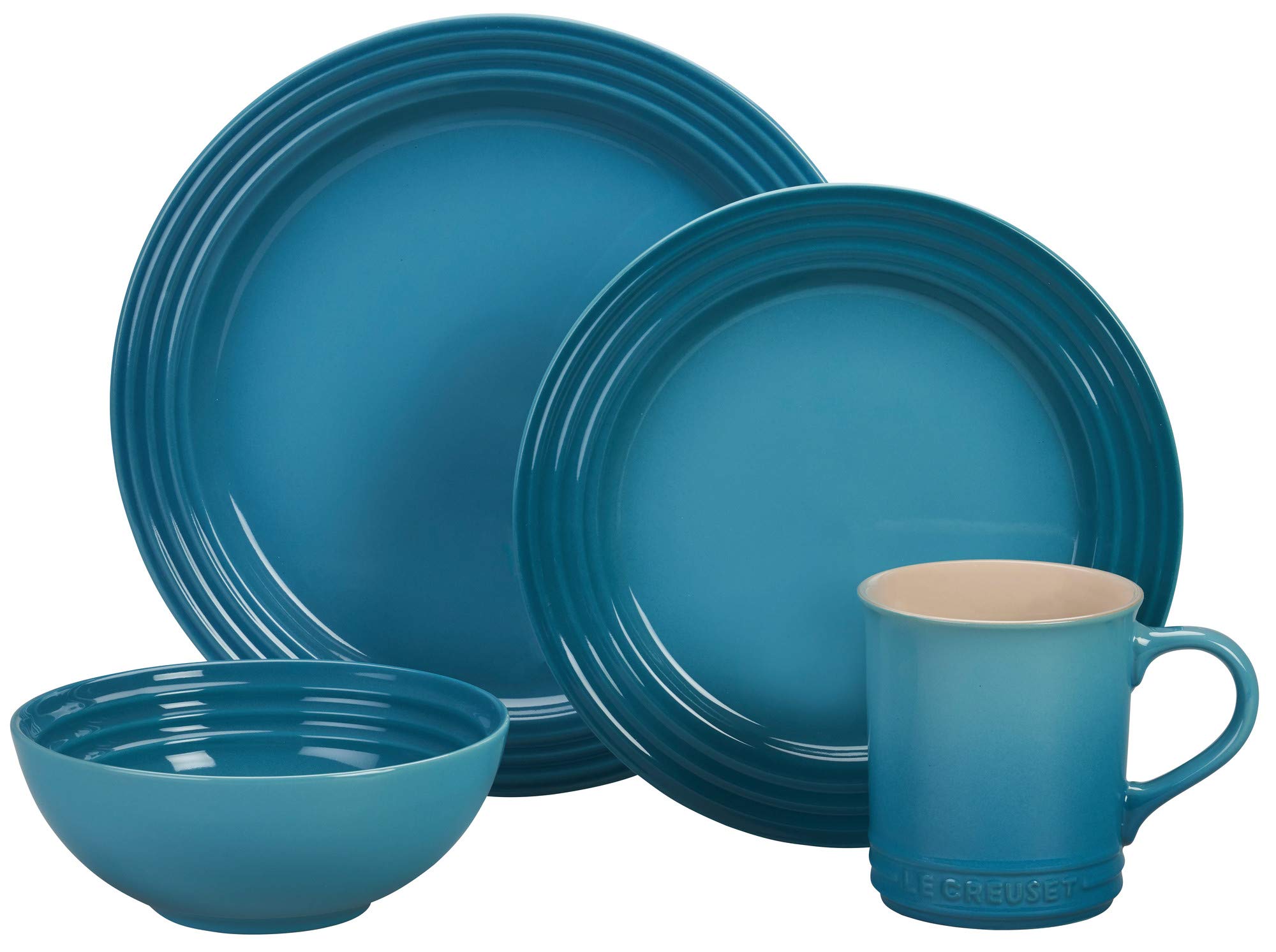 Le Creuset Stoneware Dinnerware Set, 16 pc., Caribbean