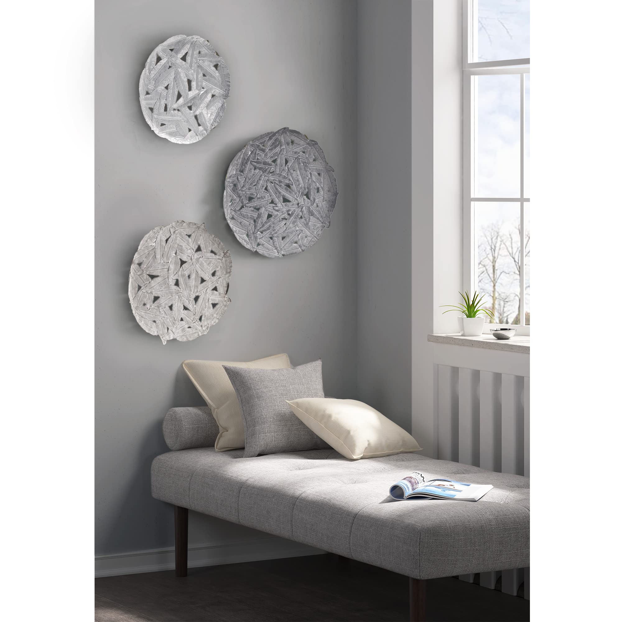 Madison Park Wall Art Living Room Metal Decor - Home Accent Modern Kitchen Dining Decoration, Ready to Hang Panel for Bedroom, M