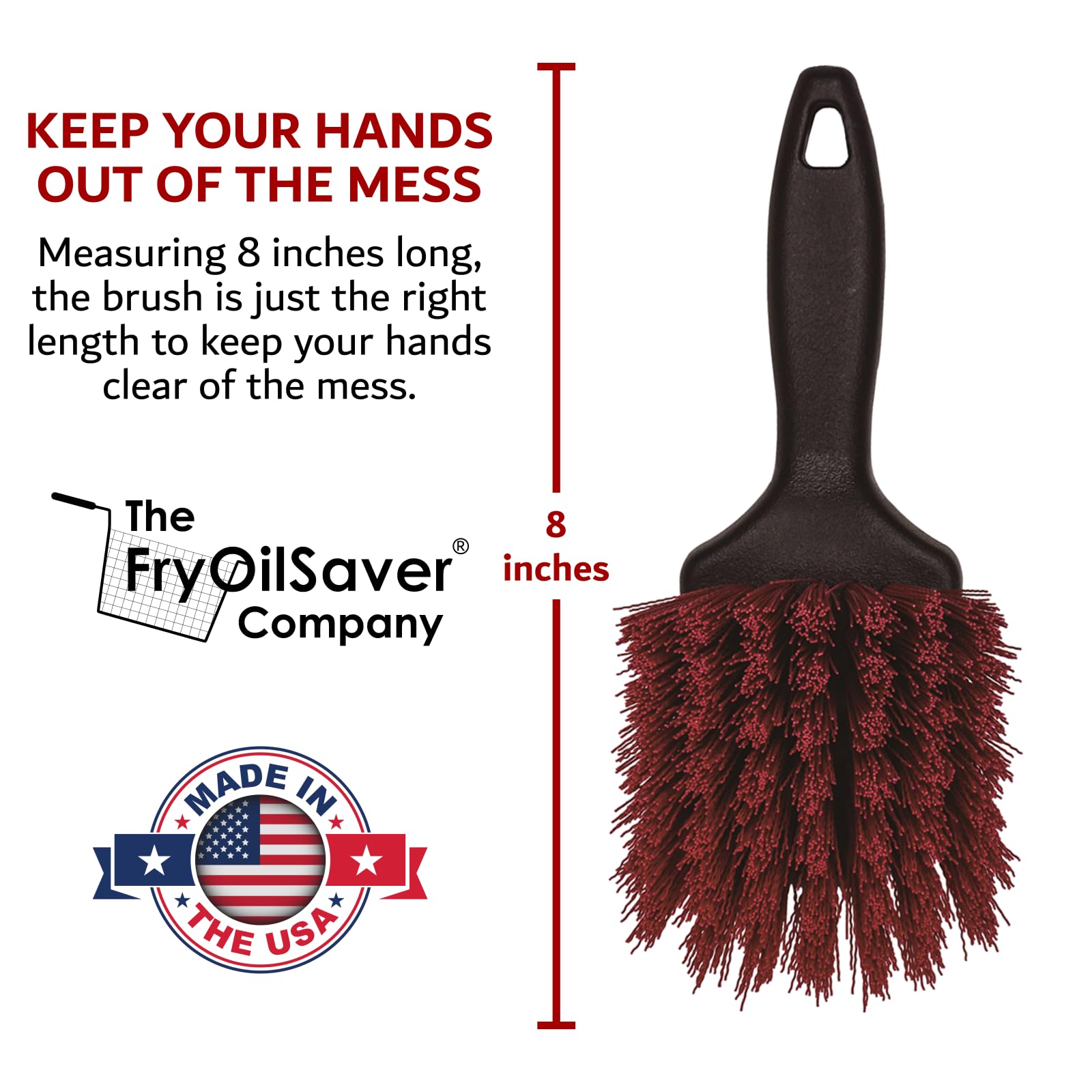 8'' Small Pot Dish Cleaning Brush, Heavy Duty Kitchen Scrubber Cleaning Brush, Stiff Bristles For Pots, Pans, Sink, Stoves, Dish