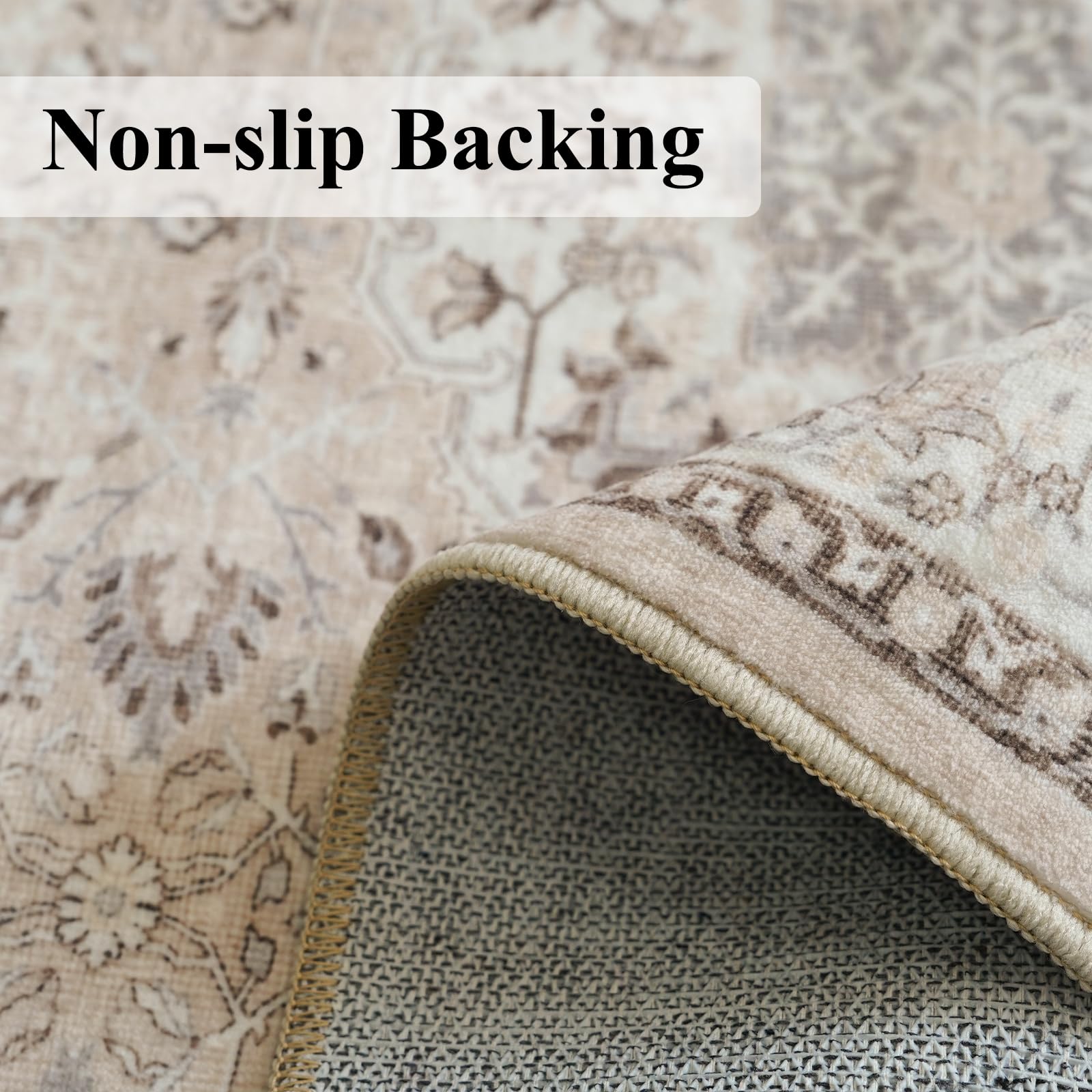 Washable Entryway 3x7 Runner Rug: Farmhouse Kitchen Hallway Rug Runner Wide Soft Water Resistant Floor Mat for Bathroom Nursery
