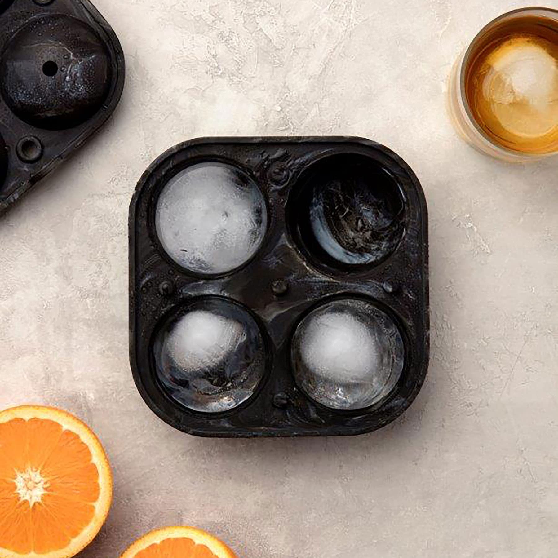 W&P Peak Sphere Ice Tray - Black, 1 EA, Durable Design for Perfect Ice Balls, Model 0850000771338
