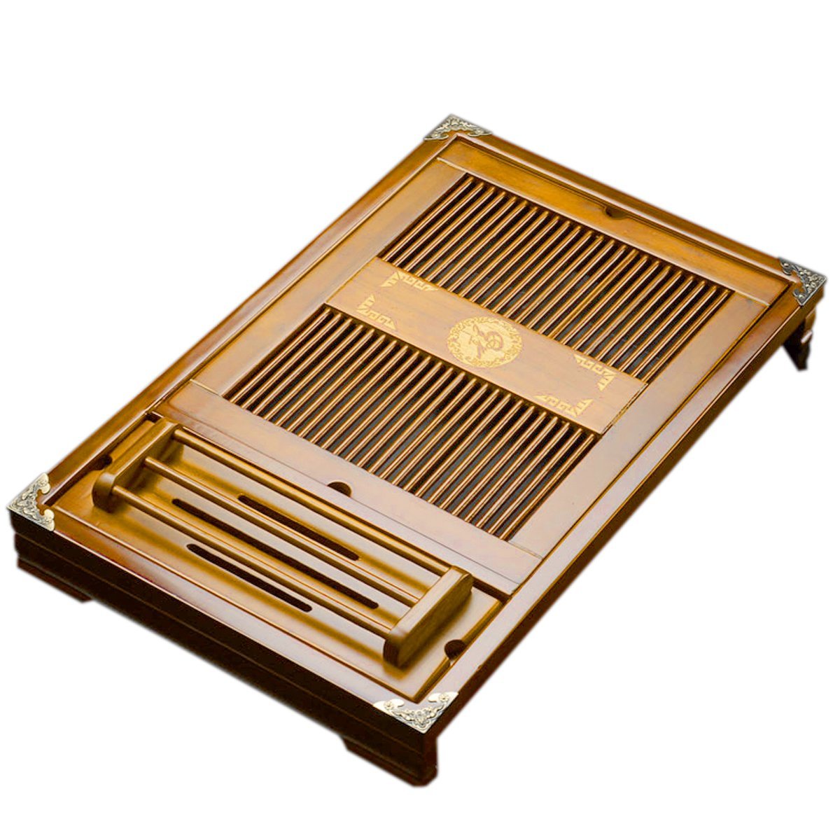 Tea Talent Reservoir & Drainage Type Solid Wood Tea Tray - Japanese/Chinese Gongfu Tea Table Serving Tray Box For Kungfu Tea Set