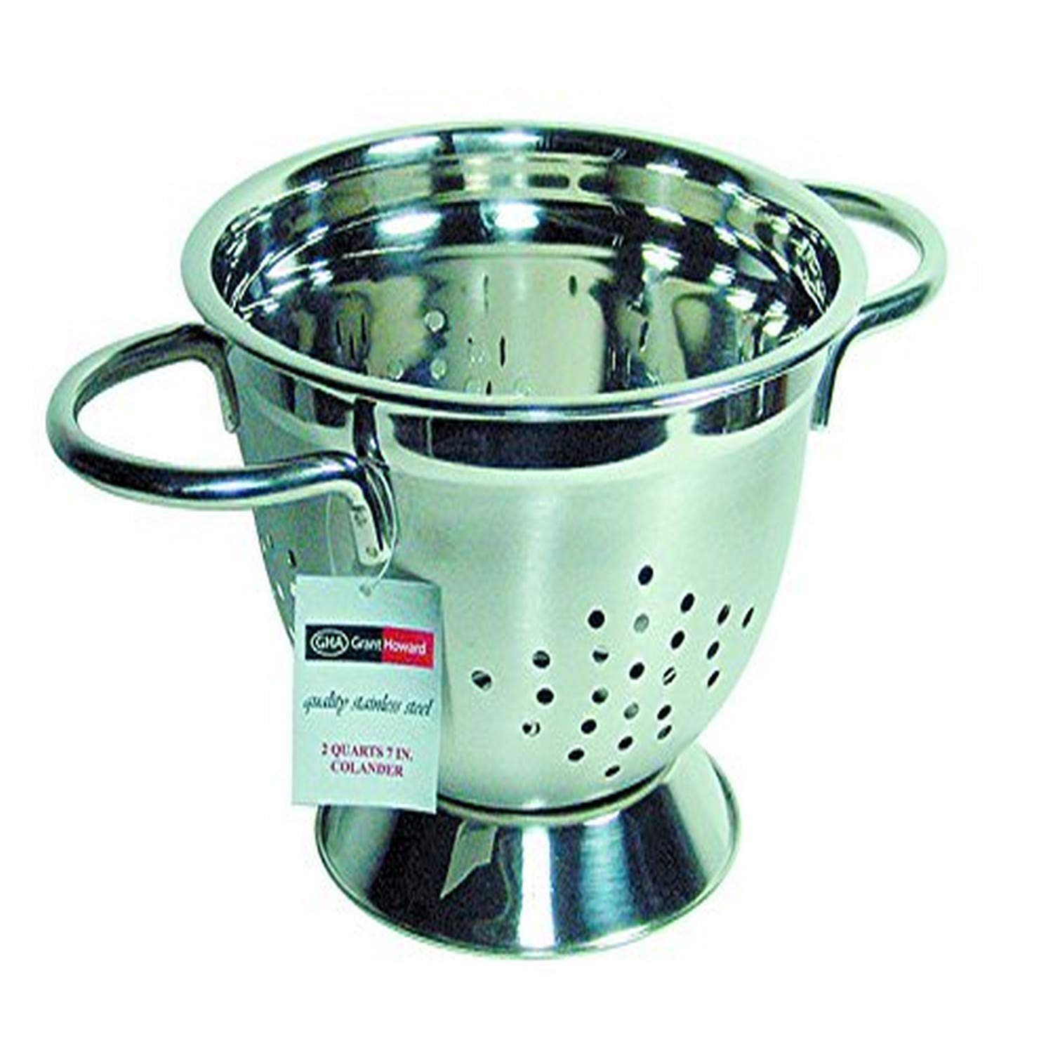 Grant Howard Stainless Steel Elegant Small Colander, 7, Silver