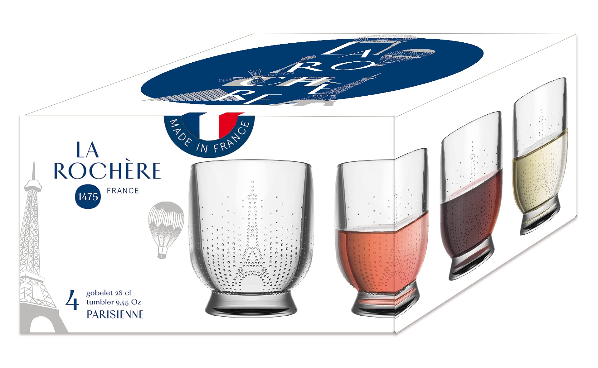 La Rochere Parisienne 9 Oz. Tumbler Set 4