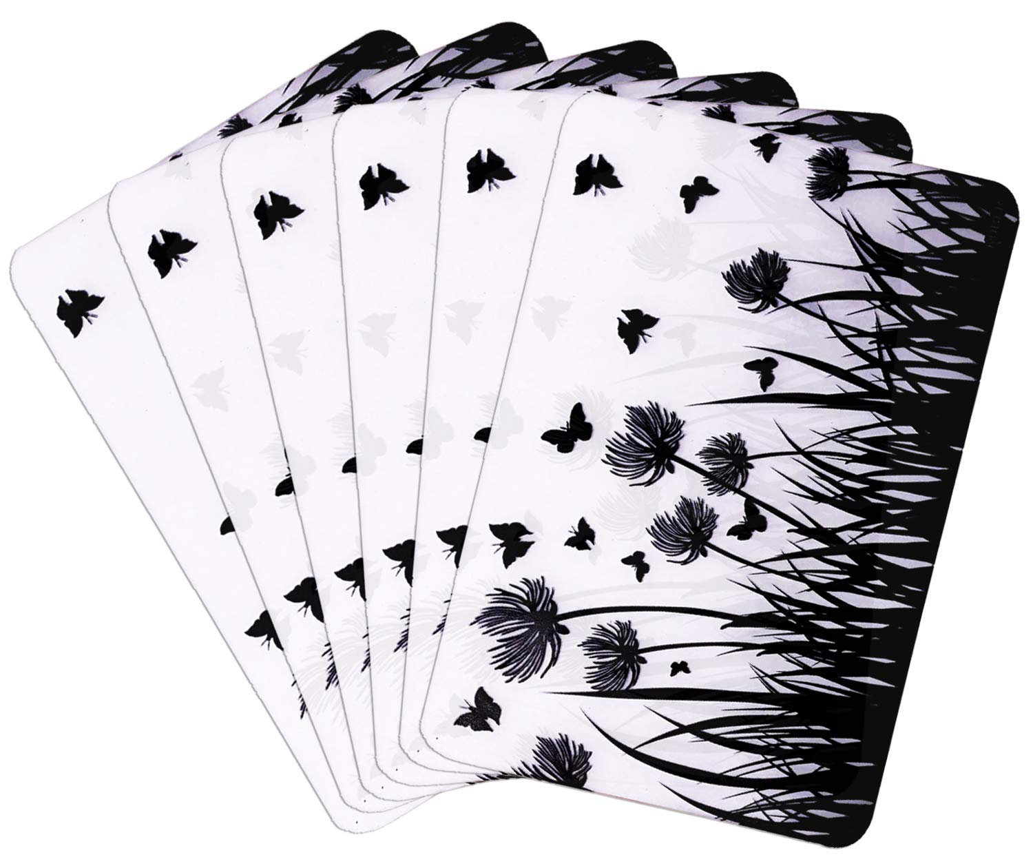 Kuber Industries Pvc 6 Pieces Refrigerator Drawer Mats (Black & White) -Ctltc11156