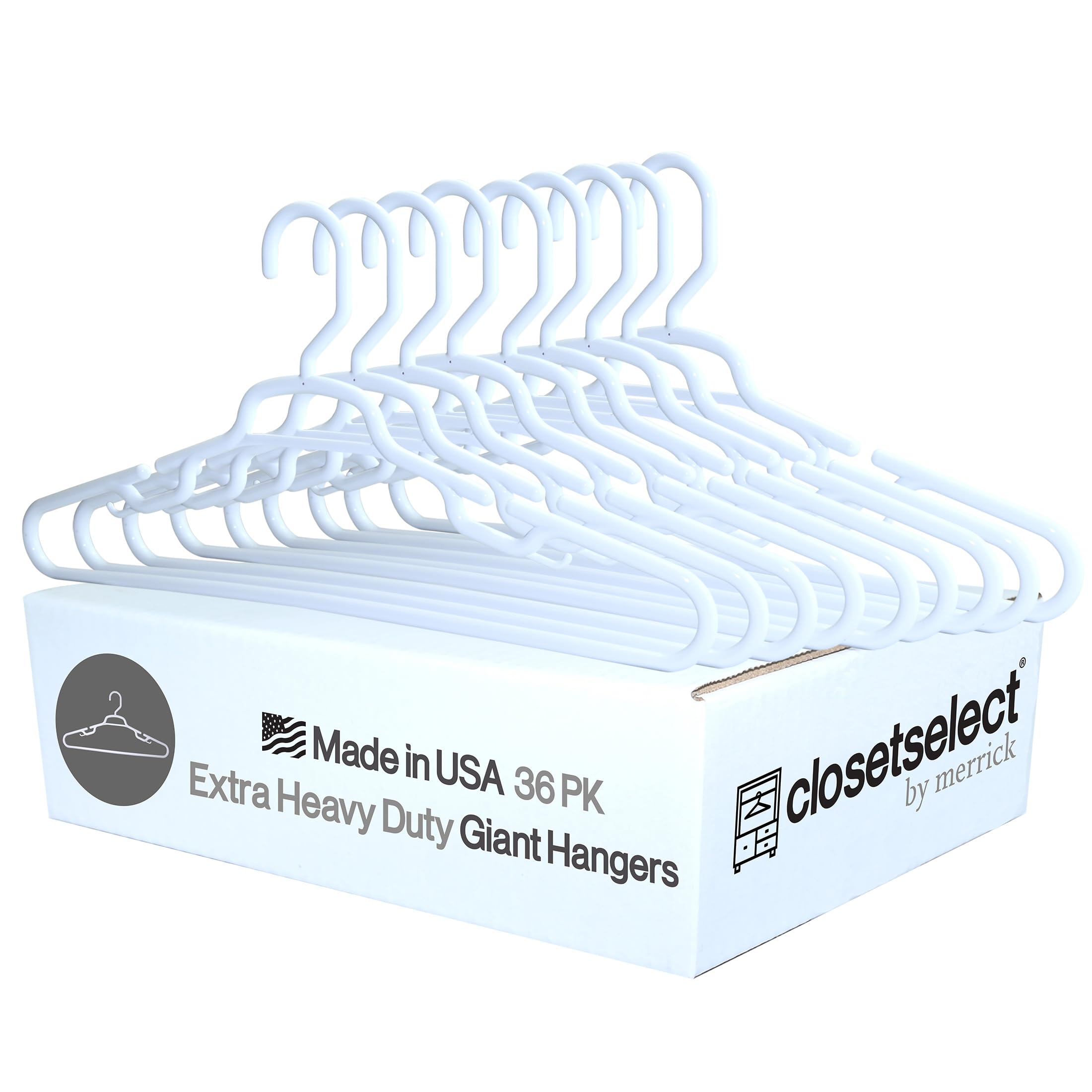 19'' Xl Plastic Hangers, Giant Heavy Duty Hanger, Merrick, Xl Hanger, 36