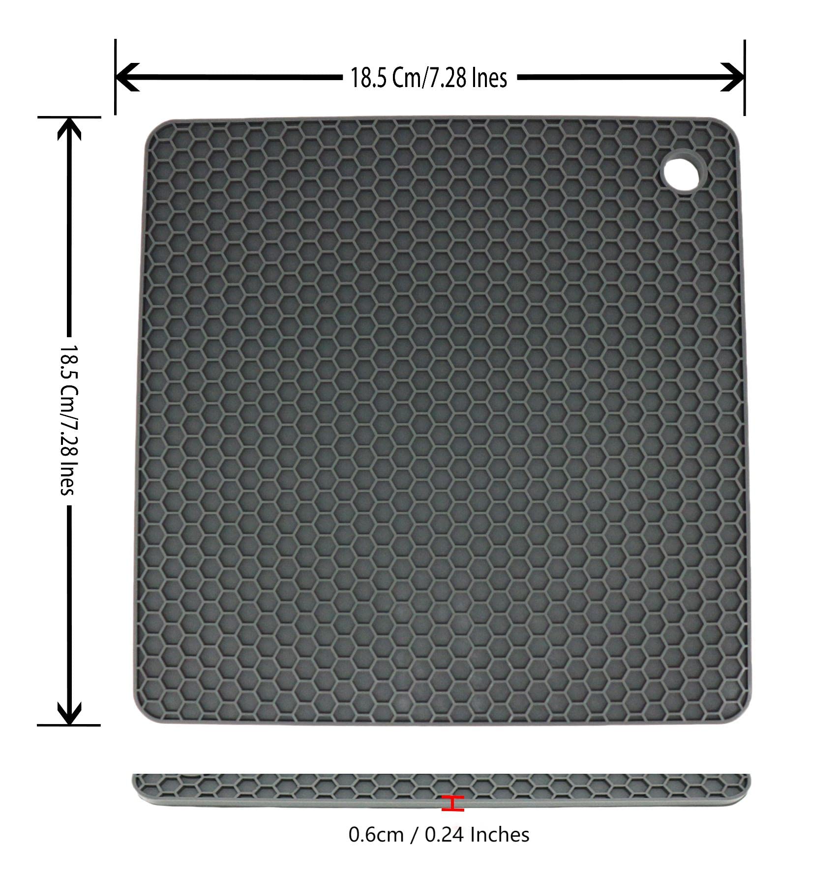 Nstezrne Silicone Trivets For Hot Dishes, Trivet Mat Hot Pads For Kitchen, Trivets For Hot Pots And Pans, Square Silicone Pot Ho