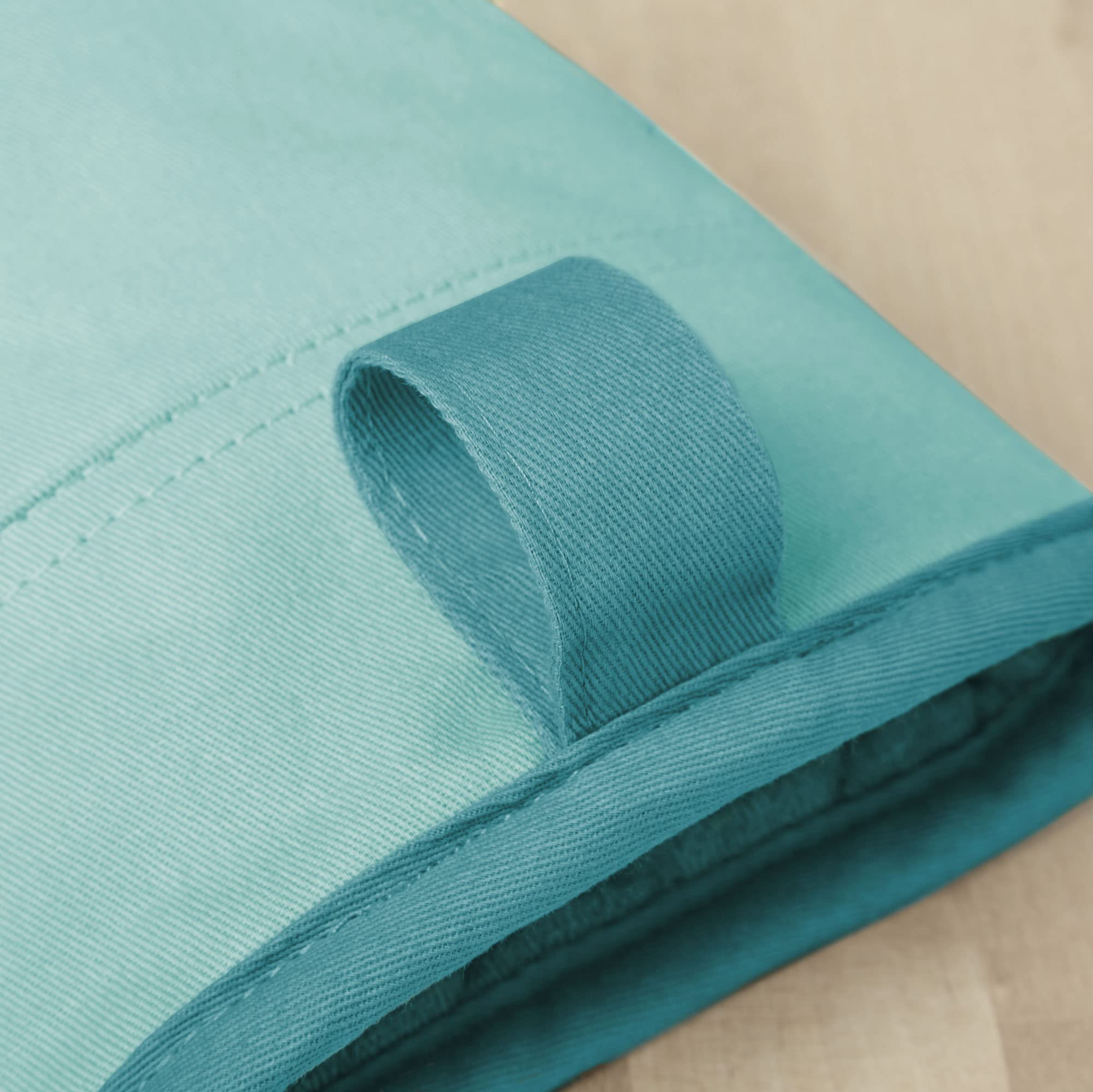 Kitchenaid Beacon Two-Tone Non-Slip Oven Mitt Set, Aqua Sky, 5.75''X13'', 2 Piece