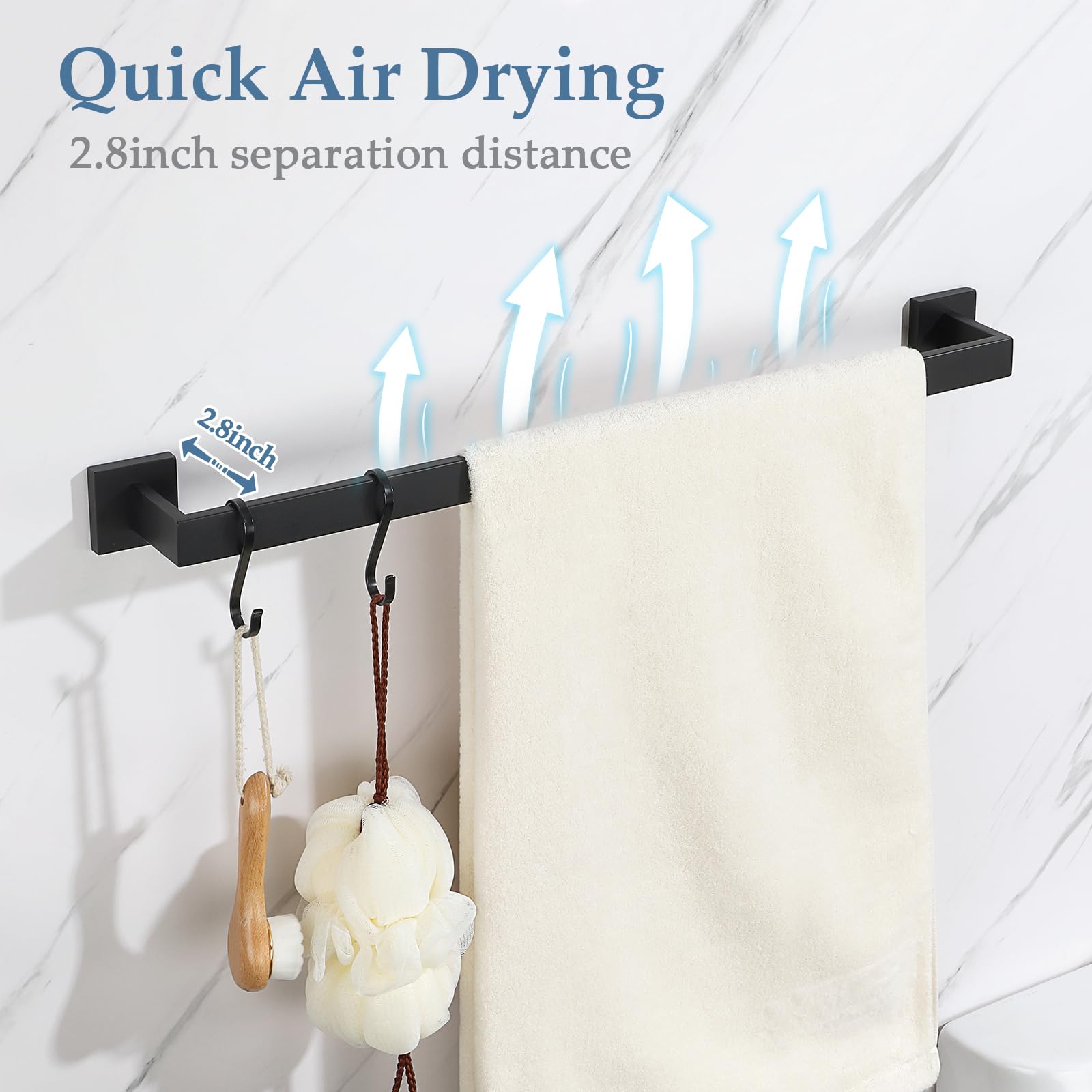 Alise Bath Towel Bars,28 Inch Towel Holder Towel Racks For Bathroom And Lavatory,Sus304 Stainless Steel Hand Towel Hanger Towel