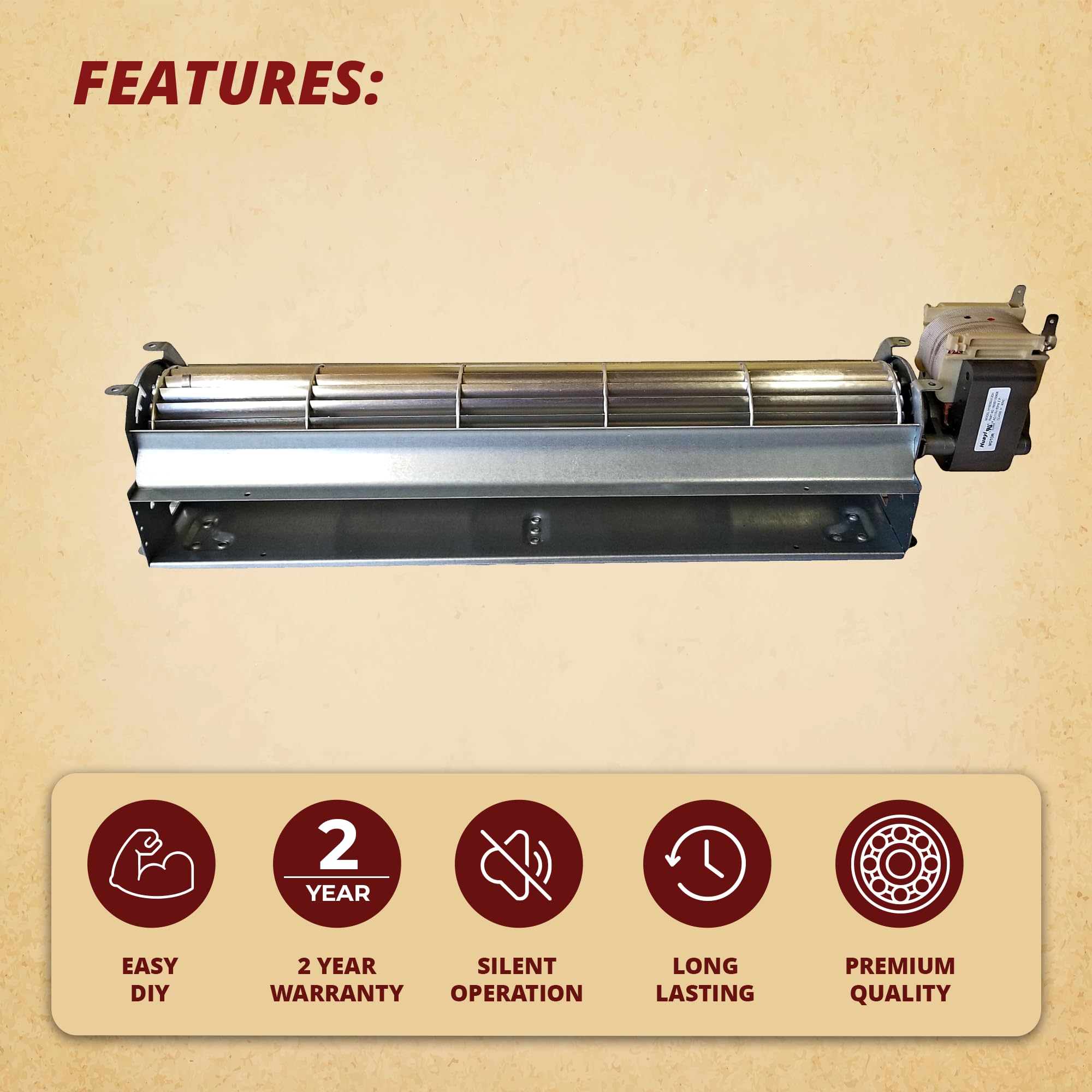 PelPro SRV7000-659 Convection Distribution Room Air Blower Fan Fits PP60 Pleasant Hearth PH35PS, PH50CABPS, PH50PS Quadrafire Ou